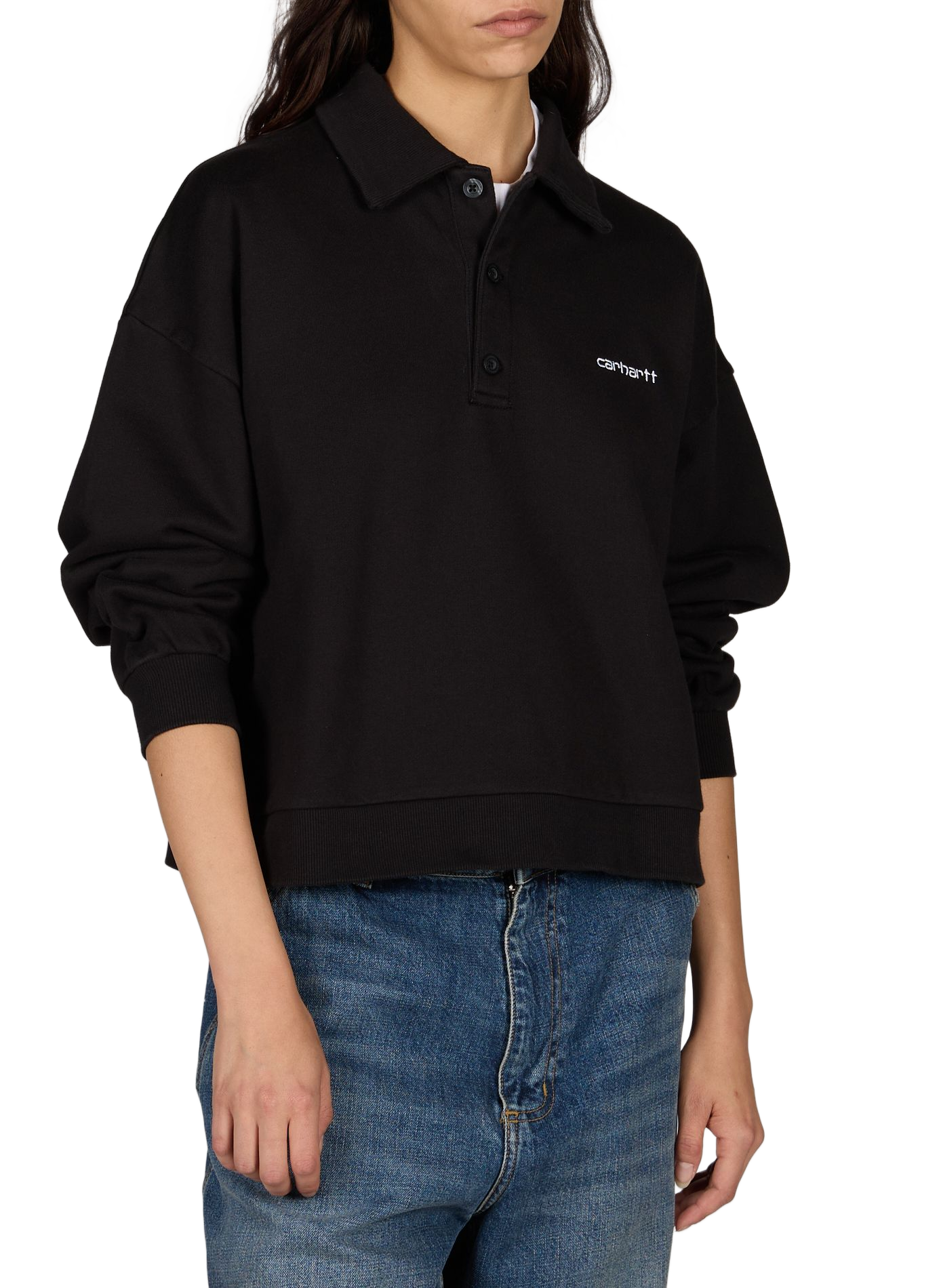 Brenta cotton sweat polo CARHARTT WIP Black