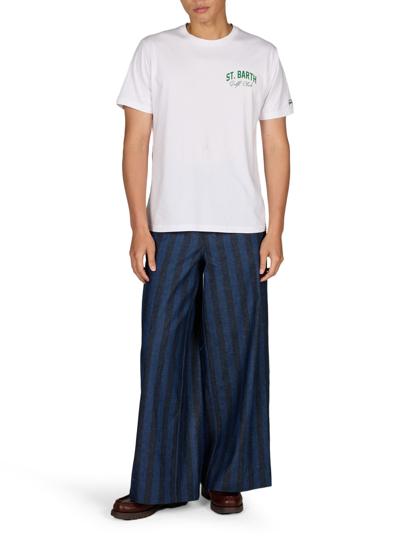 Camiseta recta de algodón MC2 SAINT BARTH Blanco