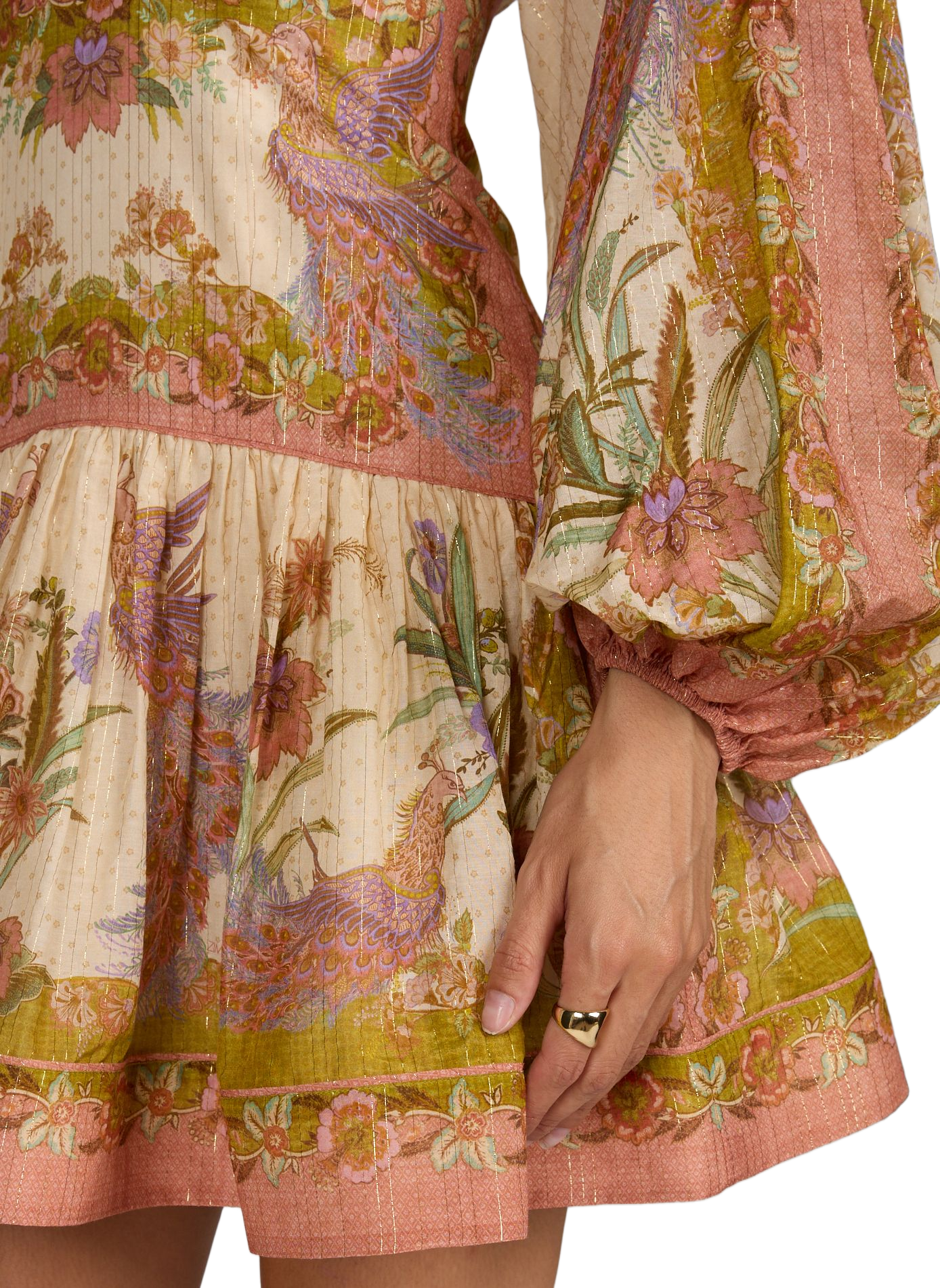 Robe courte imprimée ZIMMERMANN Orange