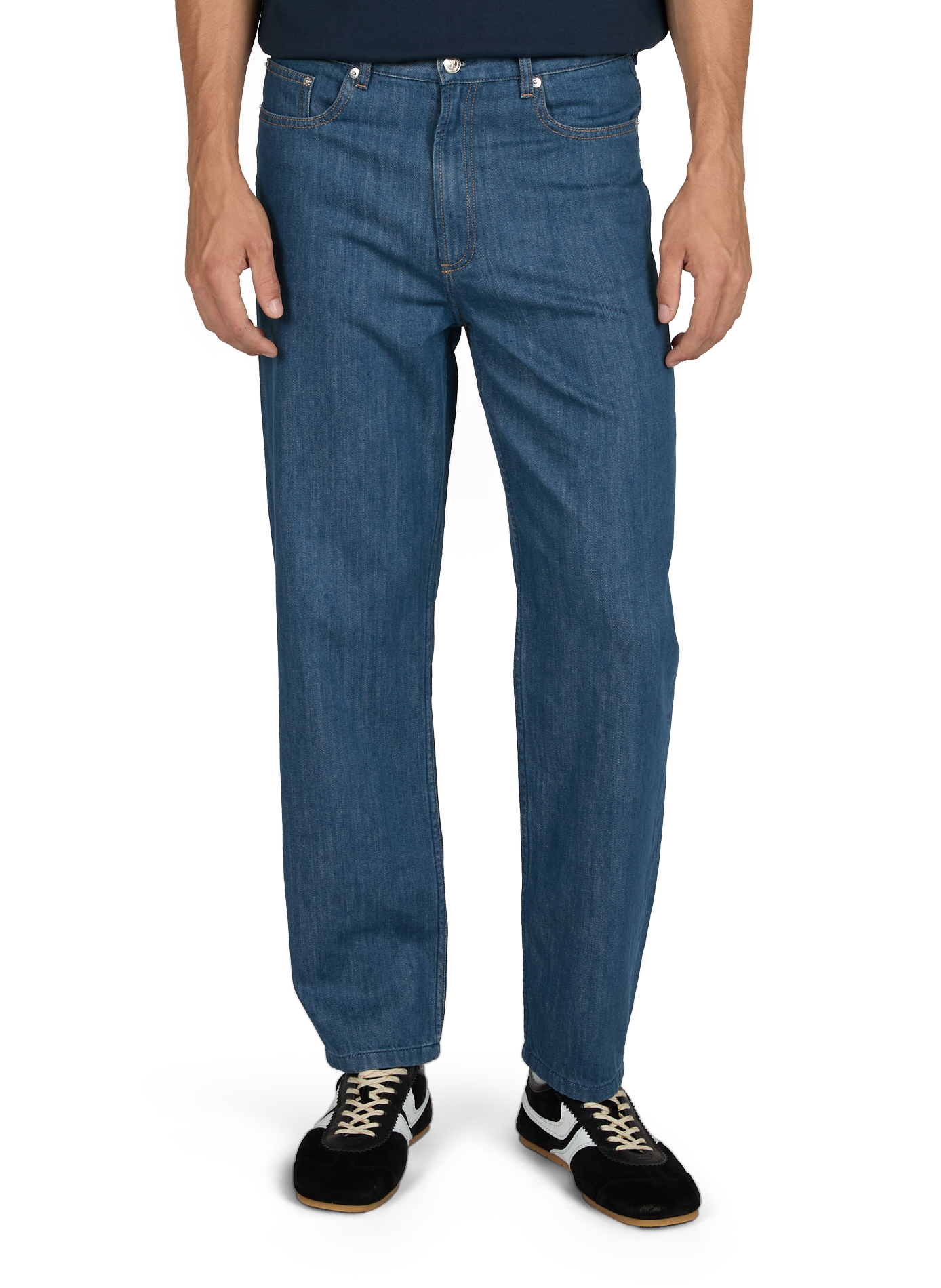 Jean droit Martin en coton biologique A.P.C. Bleu
