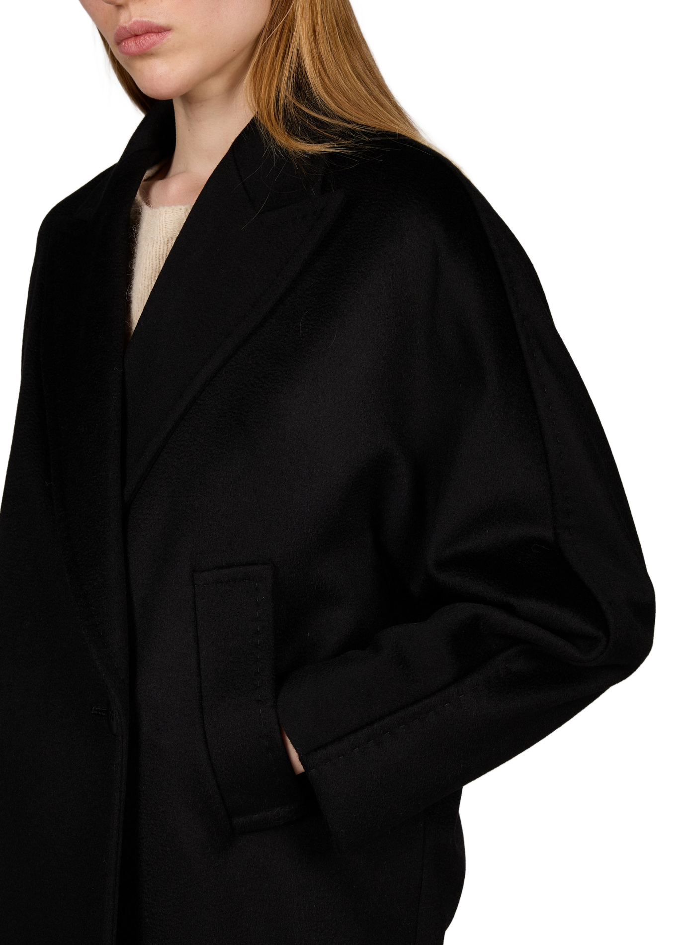 Oversized wool coat MAX MARA STUDIO Black