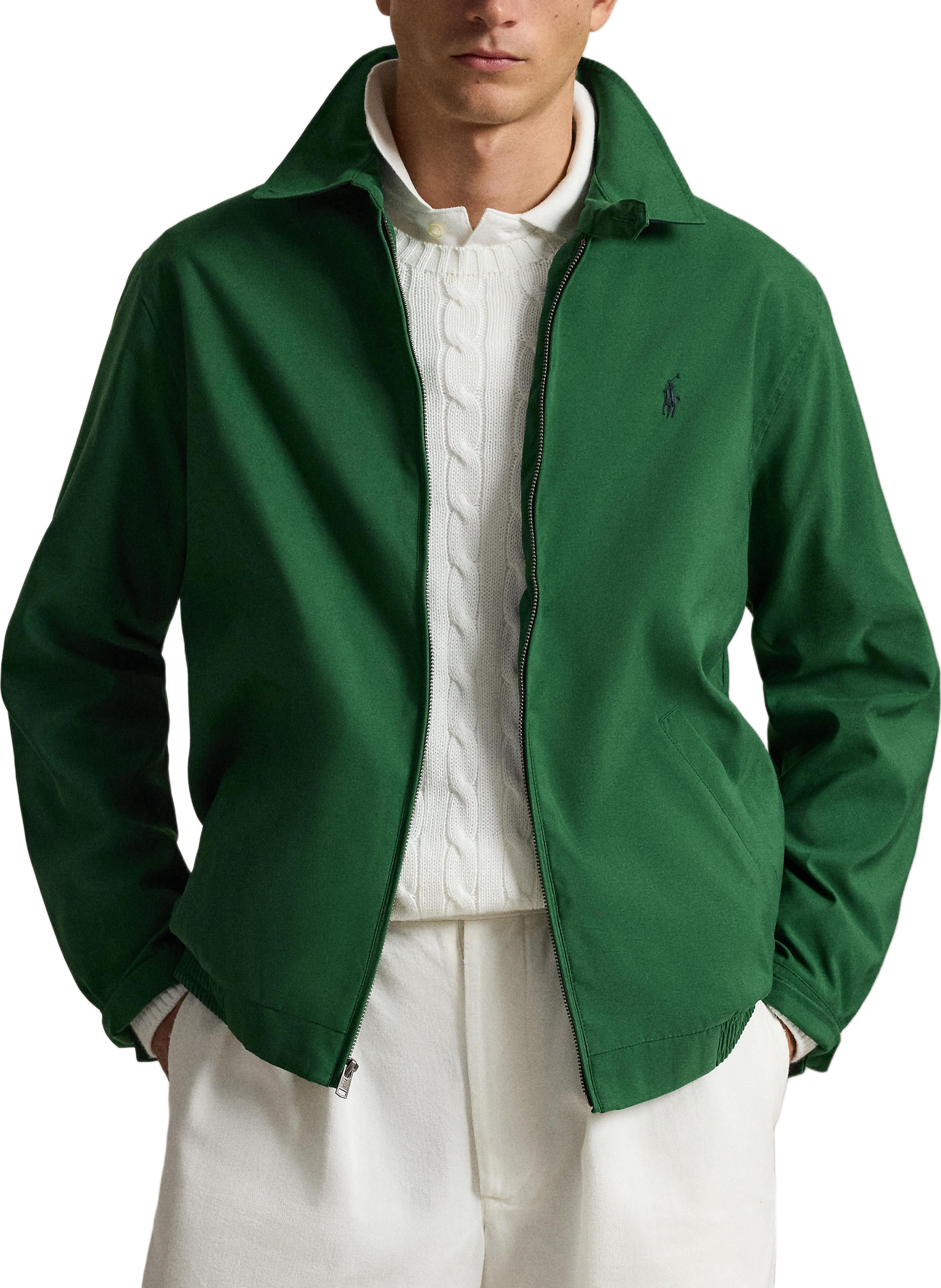 Straight jacket with classic collar POLO RALPH LAUREN Green