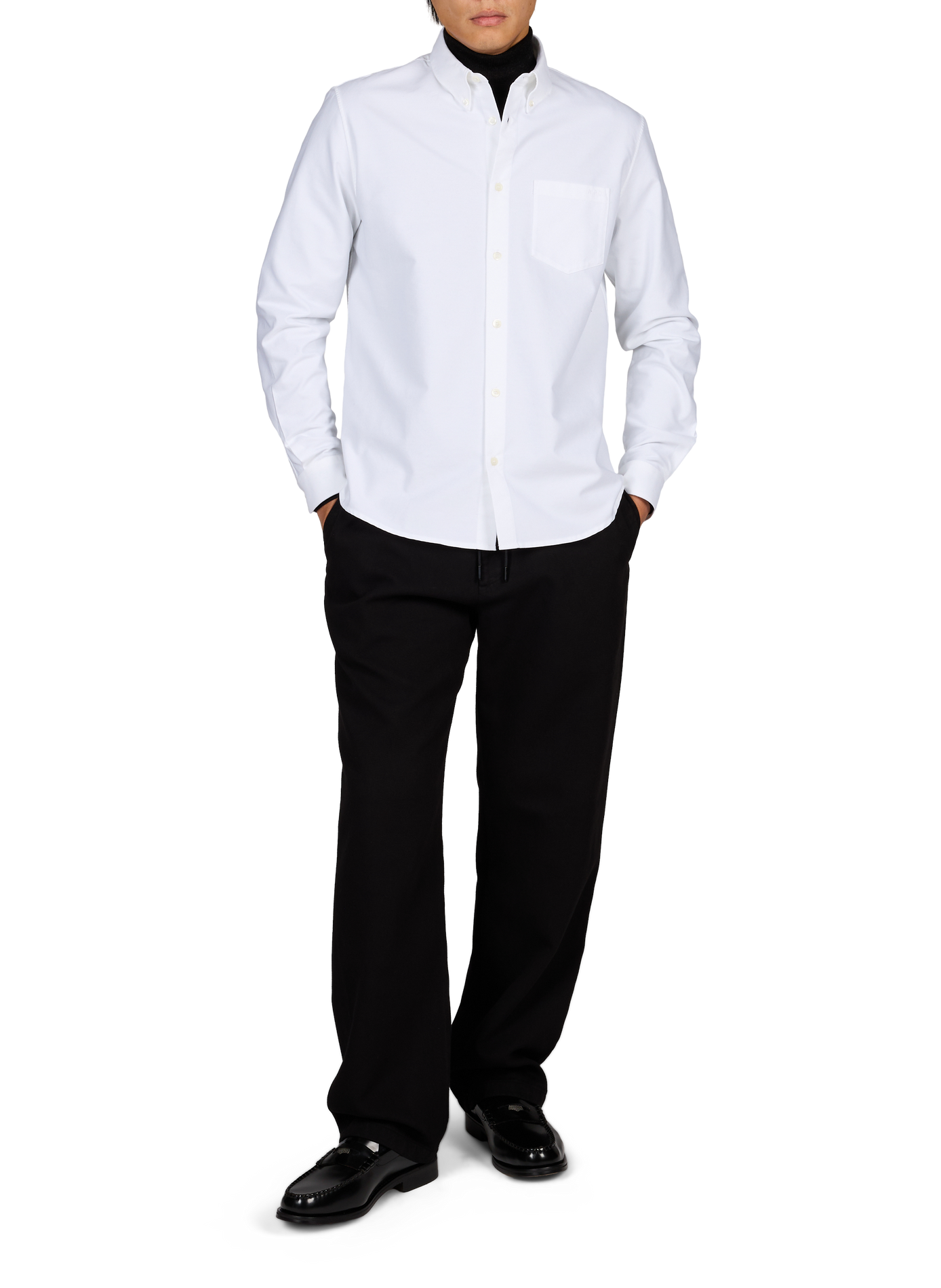 Chemise droite unie A.P.C. Blanc