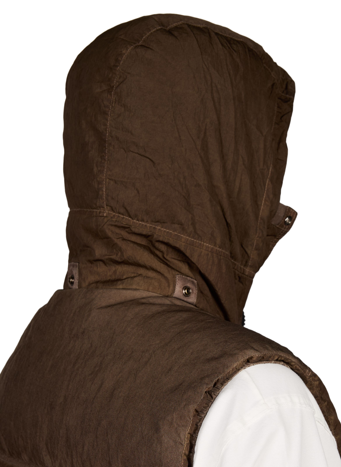 Ärmellose Daunenweste aus Nylon CP COMPANY Braun