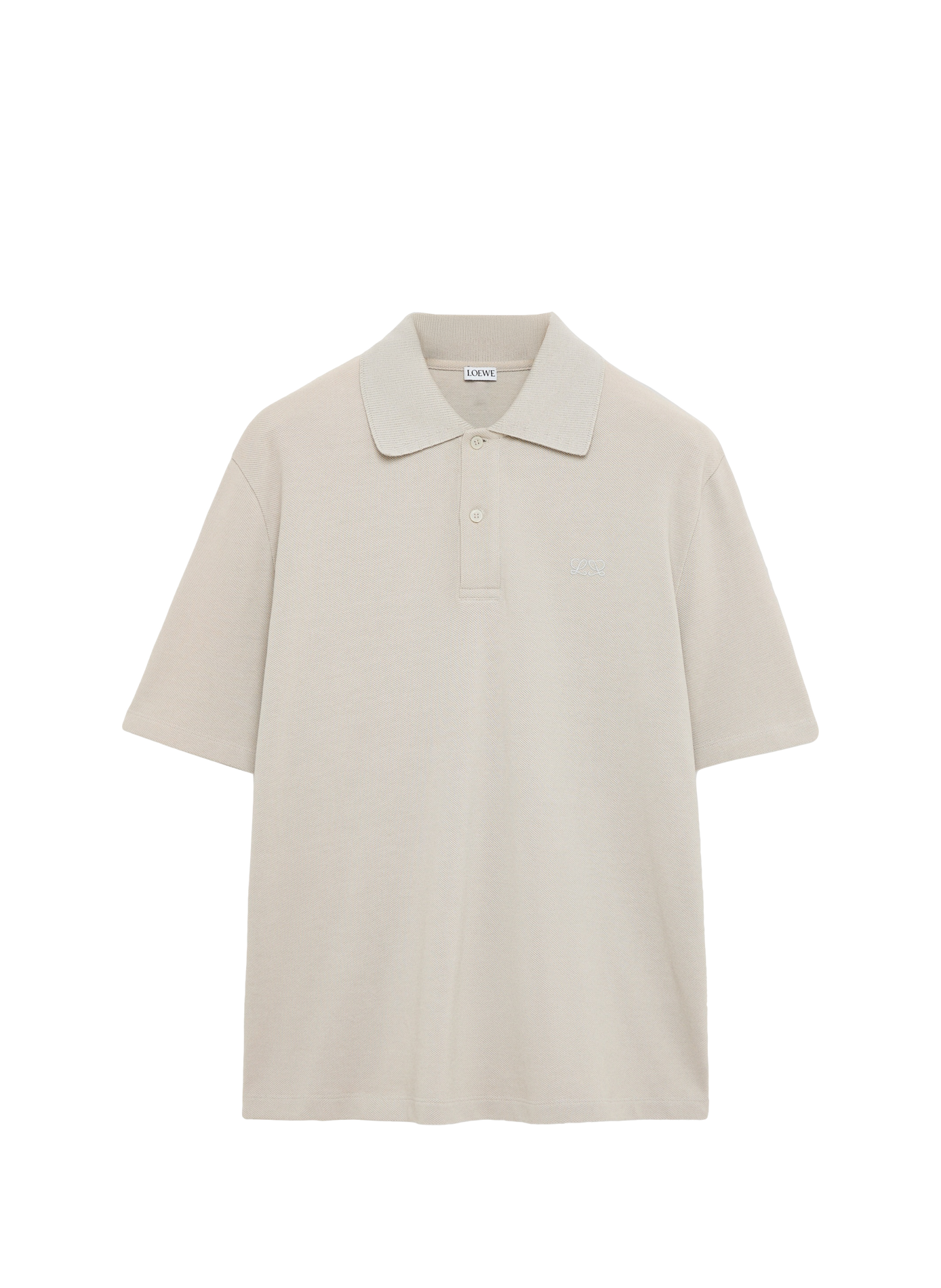 Lightweight cotton piqué polo LOEWE Grey