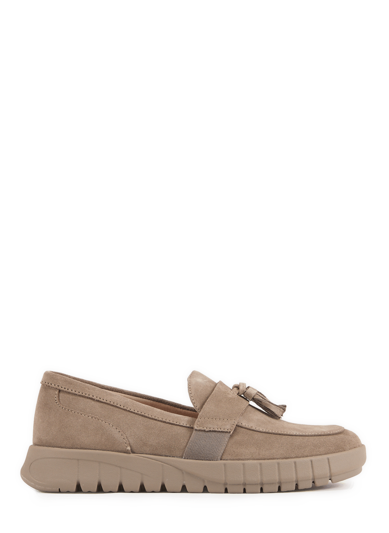 Mocassins compensés en cuir mélangé GEOX Gris