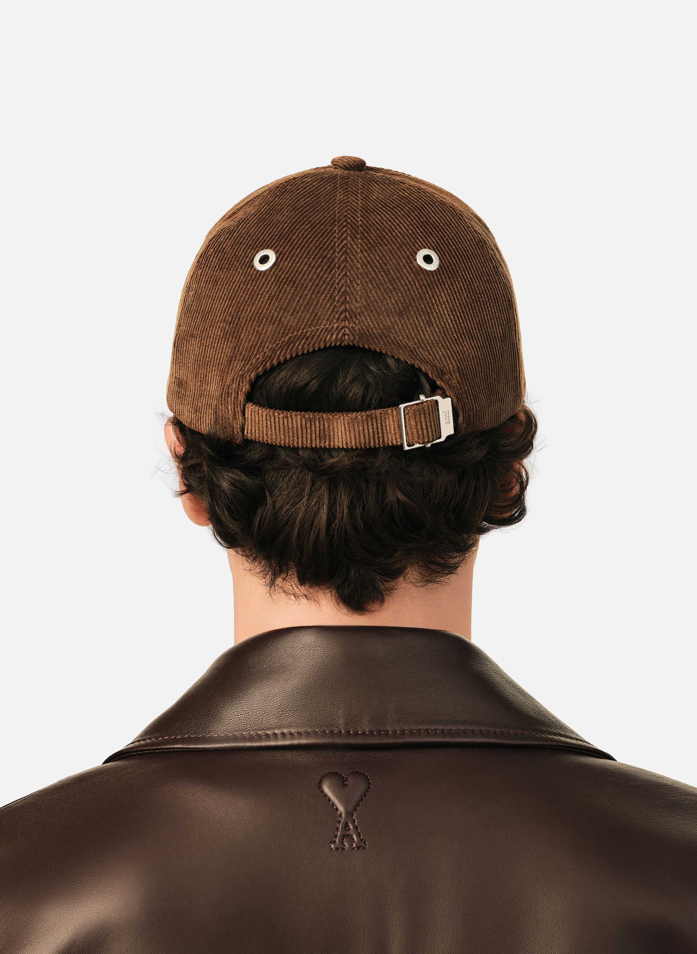 Casquette unisexe en velours de coton ami de coeur AMI PARIS Marron