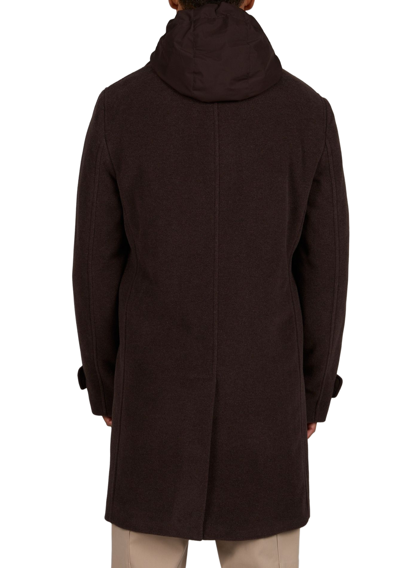 Manteau avec doublure amovible en laine vierge PAUL & SHARK Marron