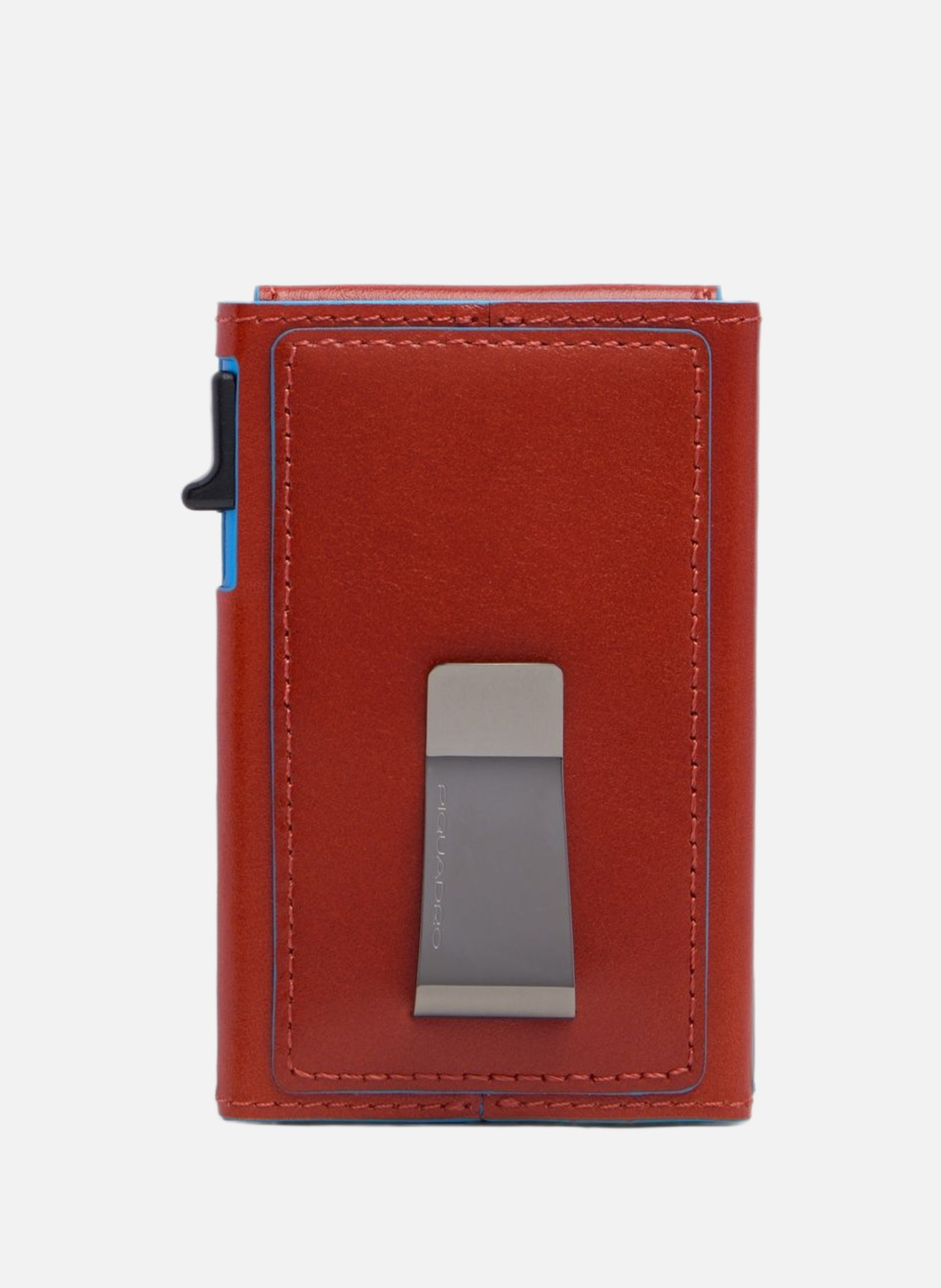 Automatische kaarthouder met opklapbare ID-houder. PIQUADRO Bruin