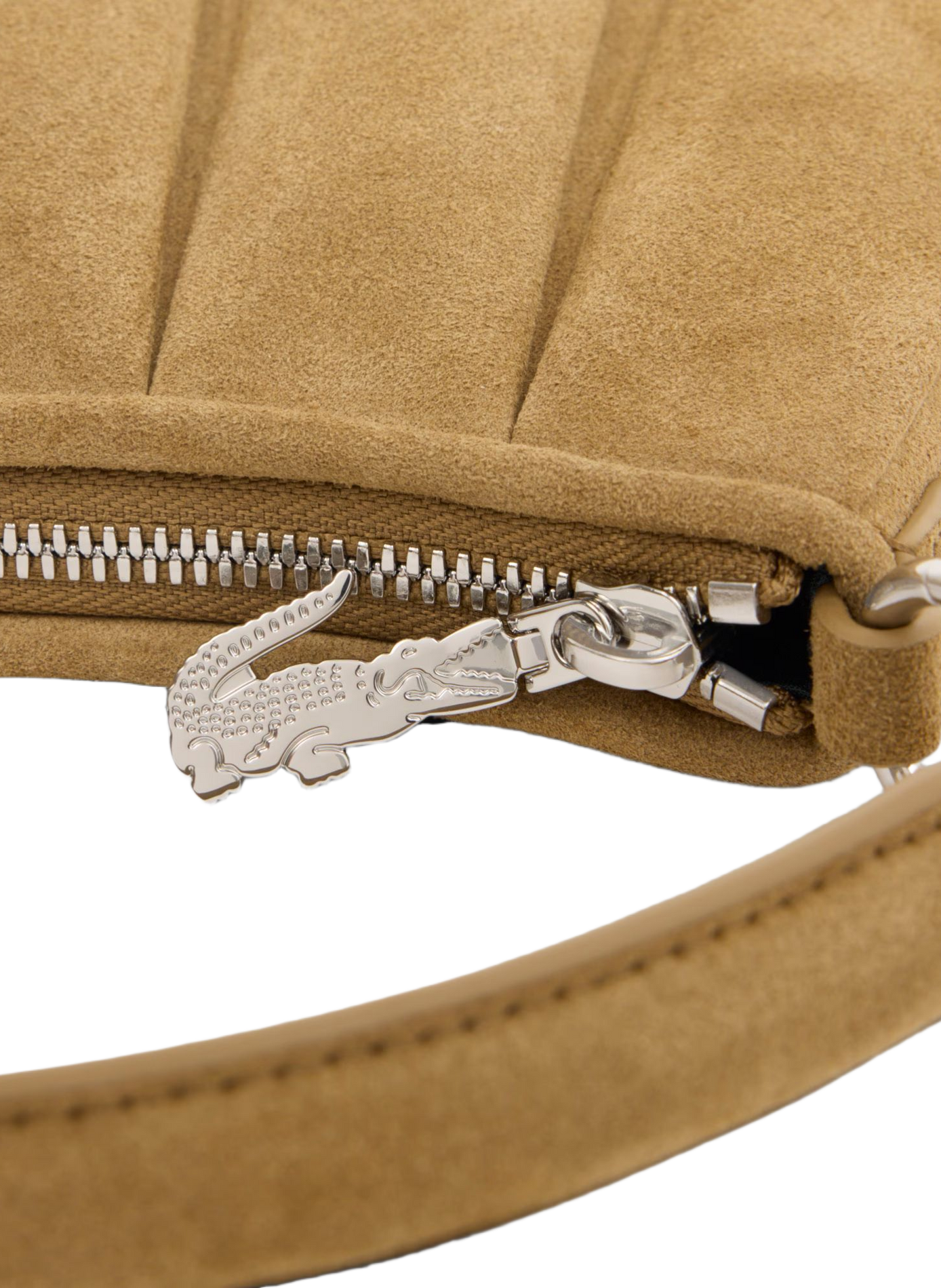 Kleine Lenglen handtas van suède leer LACOSTE Beige