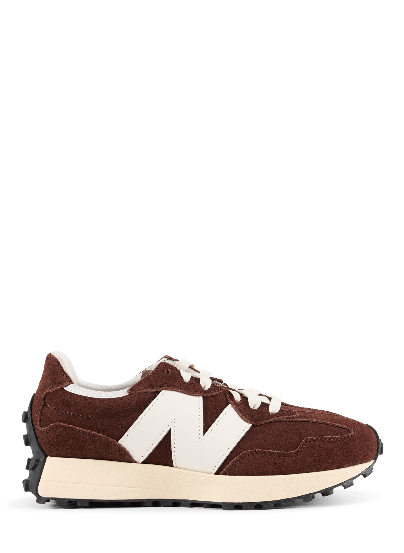 Baskets basses 327 en cuir mélangé NEW BALANCE Marron