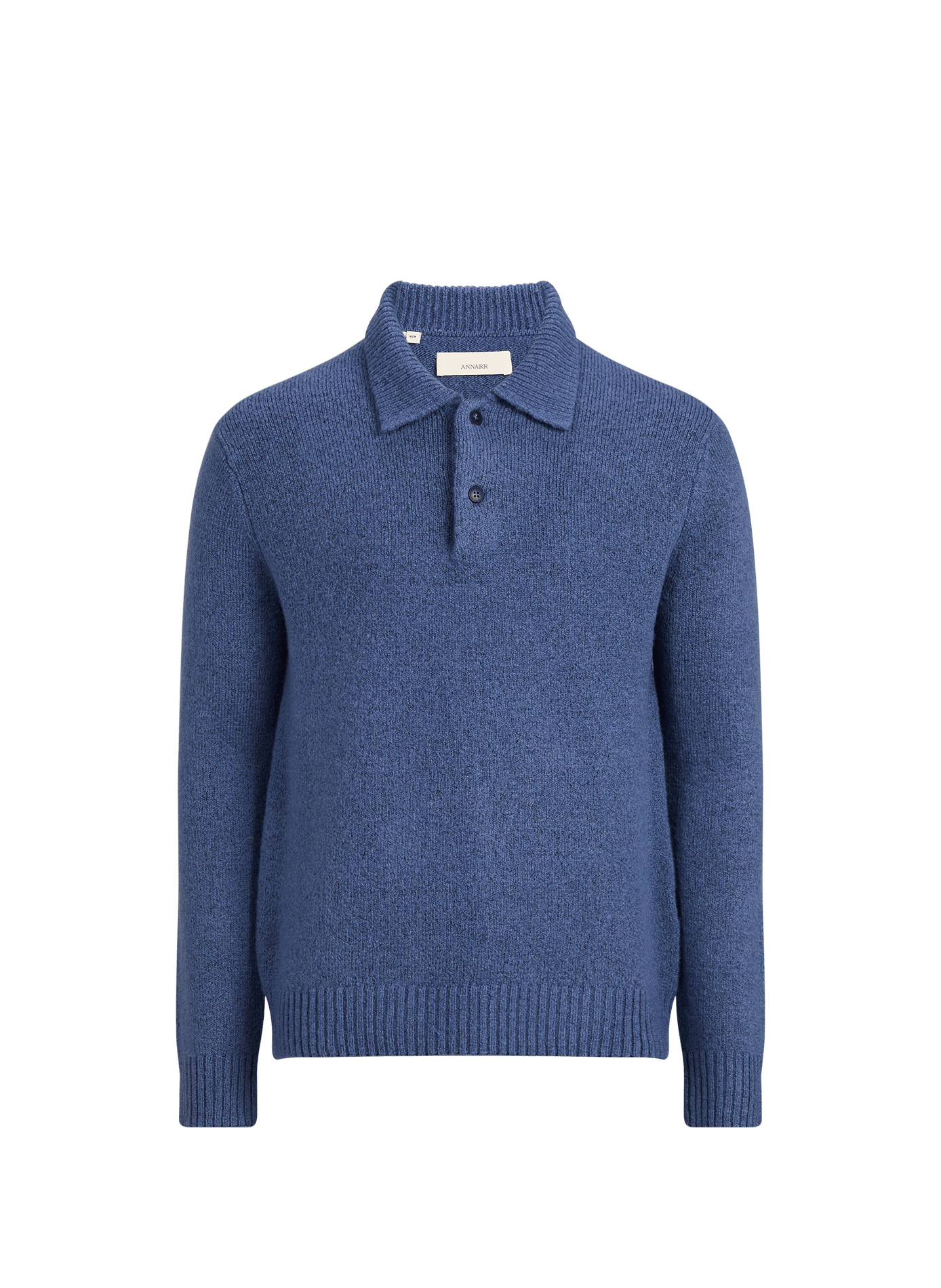 Pull col classique en laine mélangée ANNARR Bleu