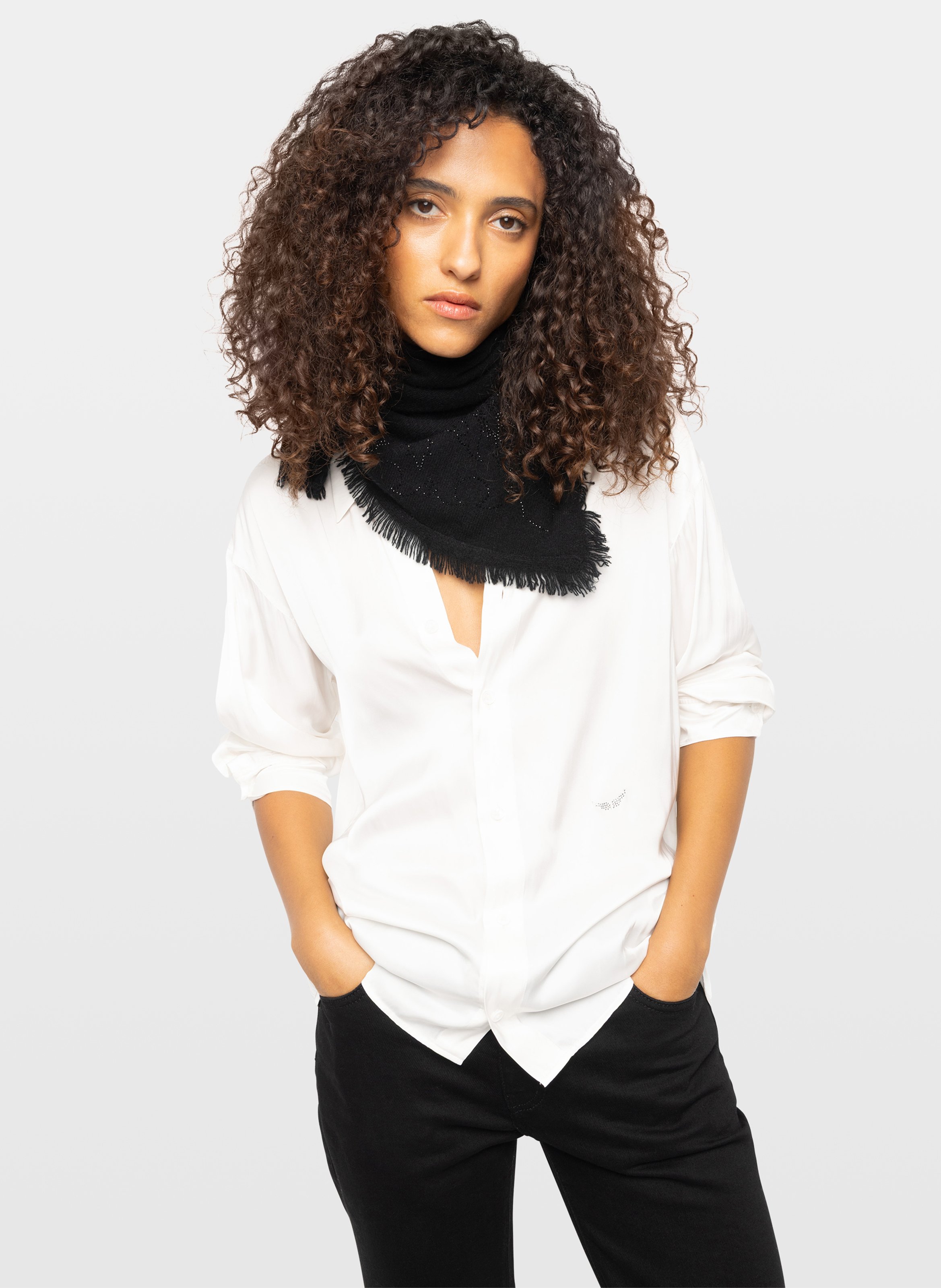 Sjaal van kasjmier Stevie ZADIG&VOLTAIRE Zwart