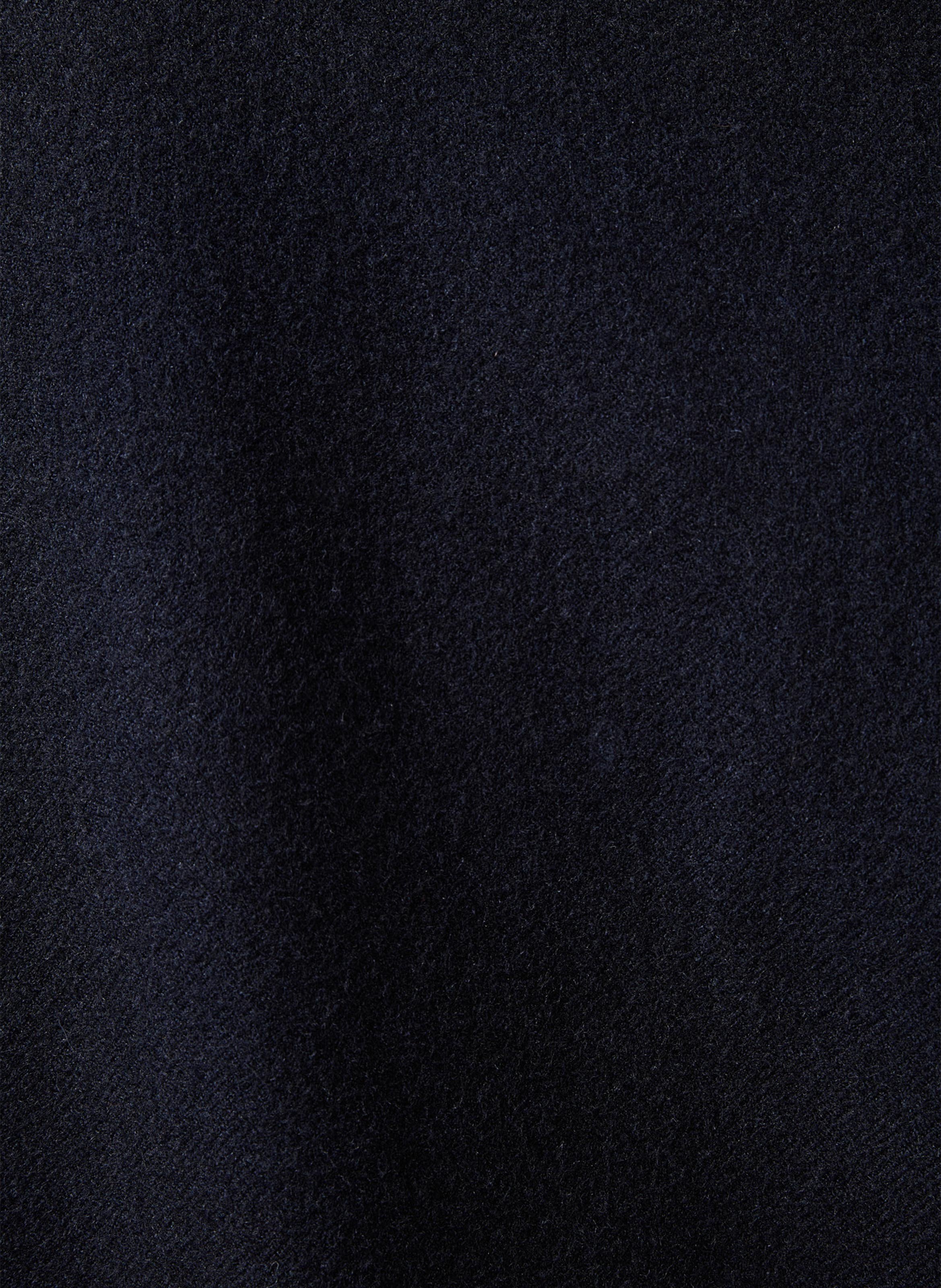 Jack met klassieke kraag en bontlook LA FEE MARABOUTEE Blauw