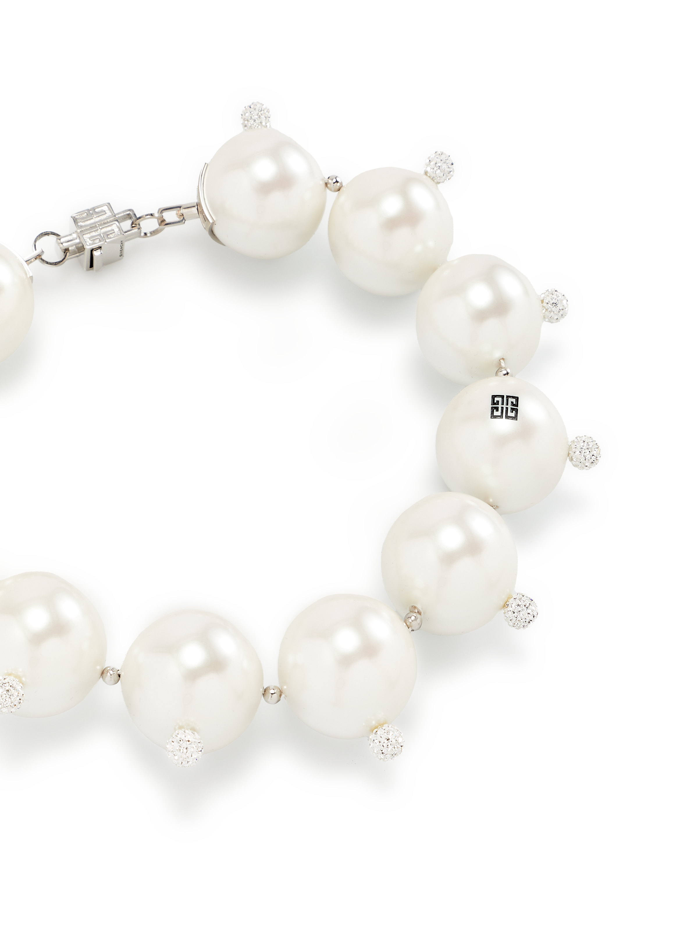 4G Pearl brass necklace GIVENCHY White