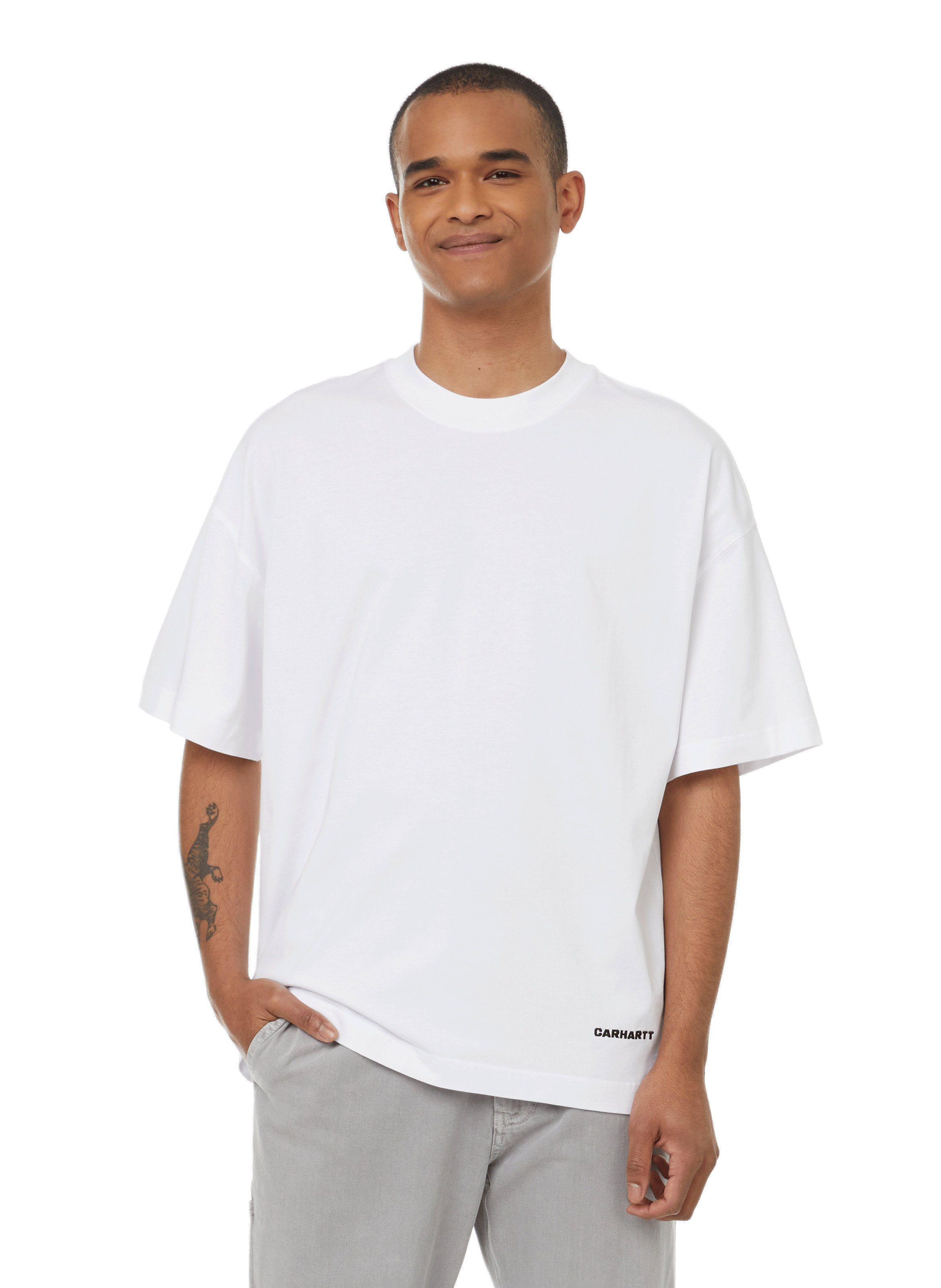 CARHARTT WIP Link Script organic cotton T-shirt White