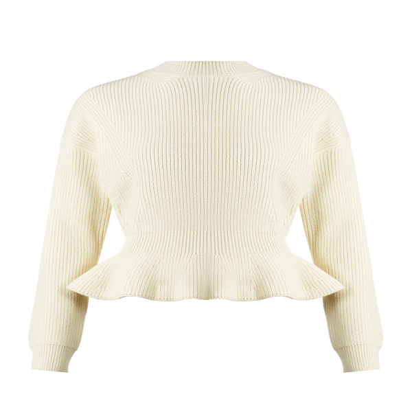Chloé Fitted Wool Jumper In White