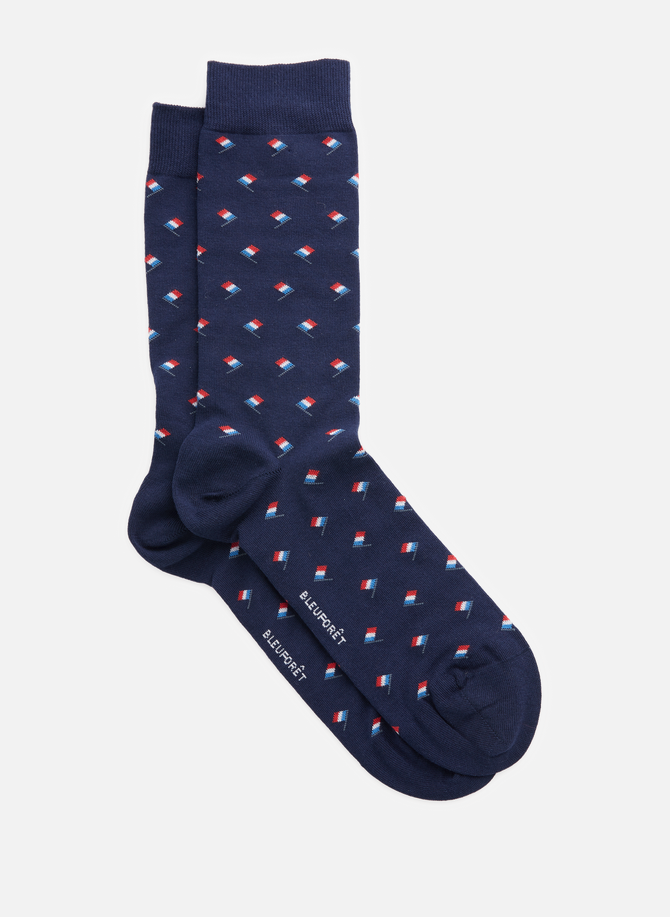 Knee high socks with BLEUFORÊT print
