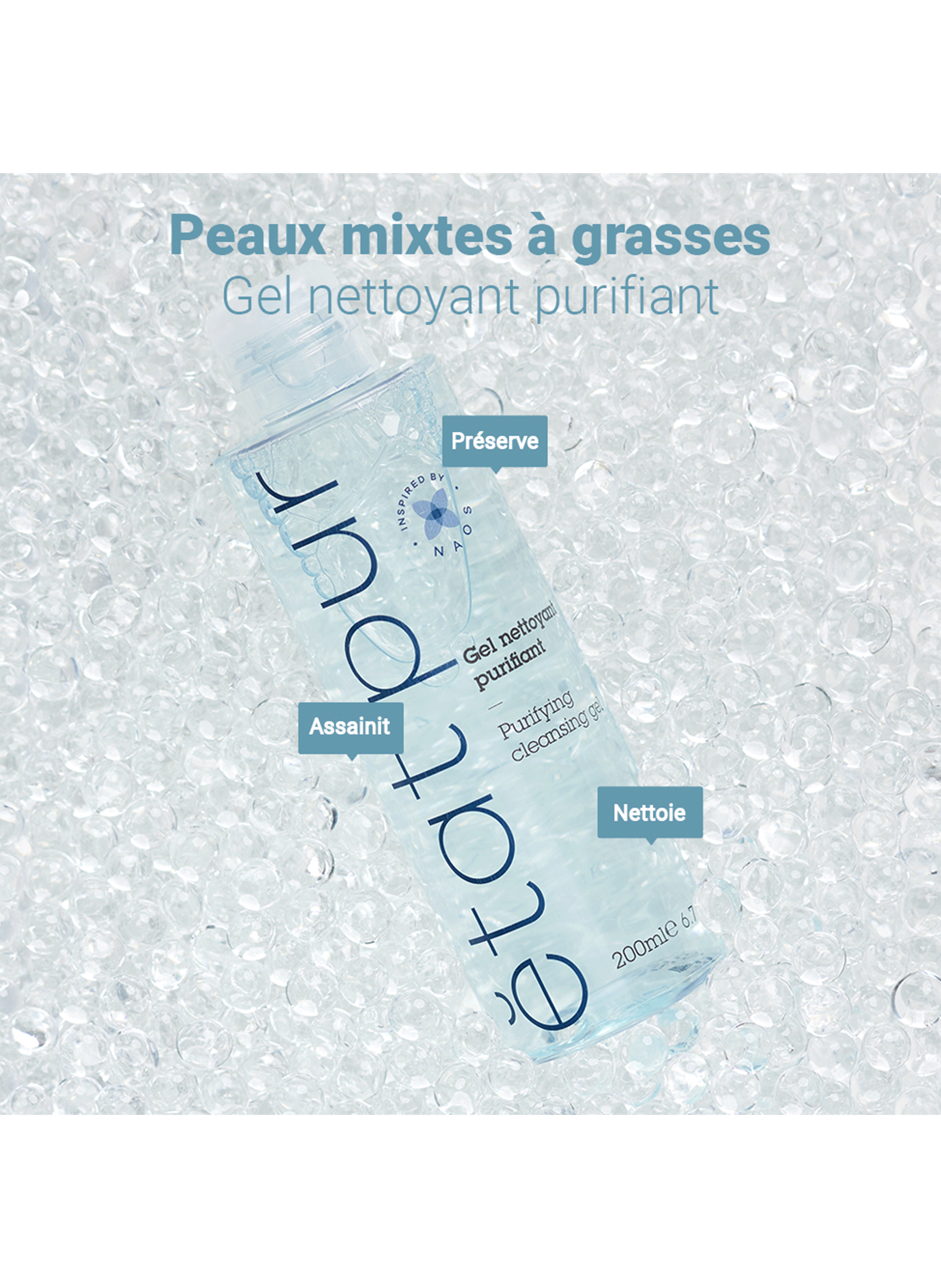 Le gel nettoyant purifiant ETAT PUR No color