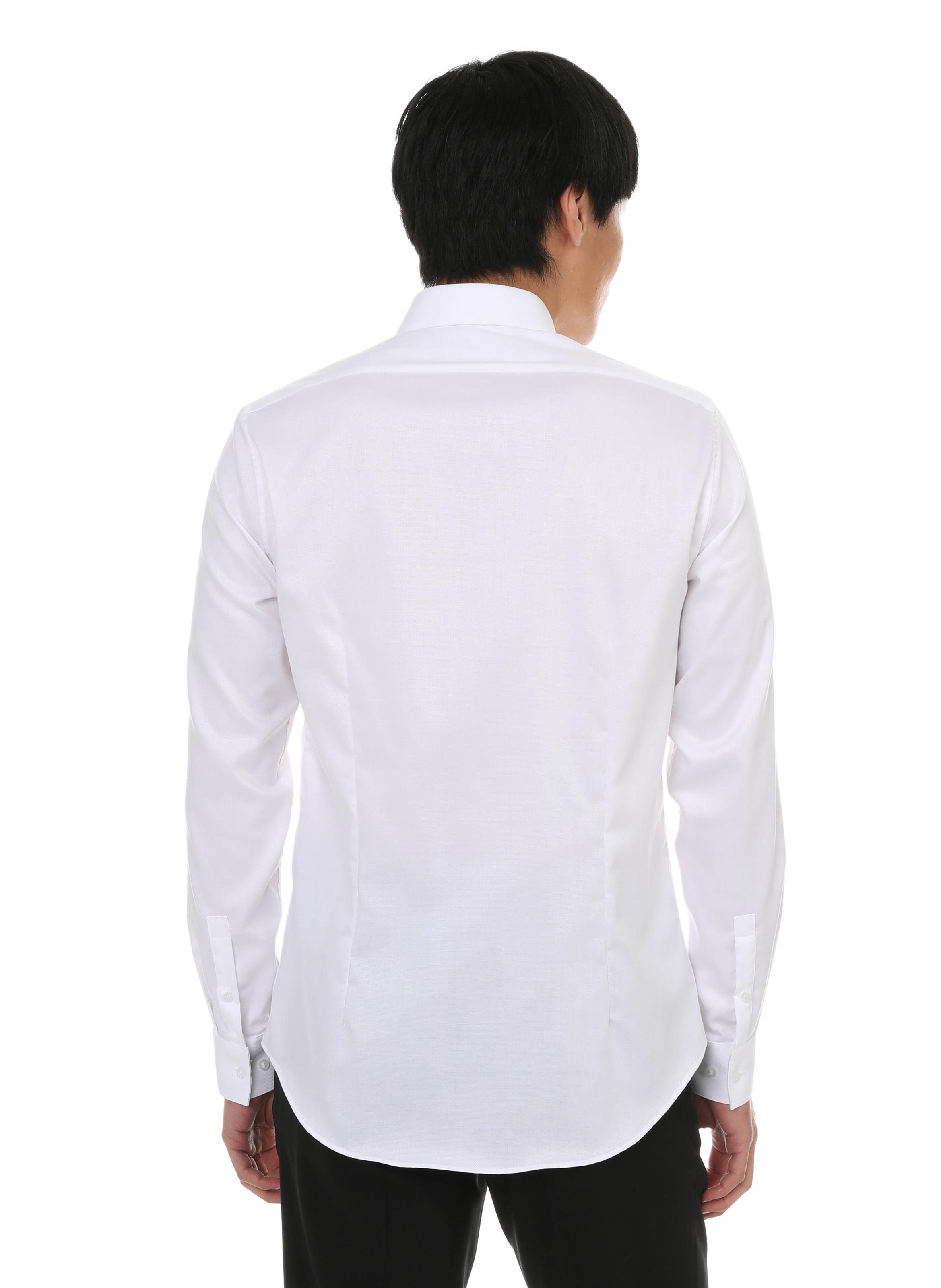 Long-sleeved cotton shirt White