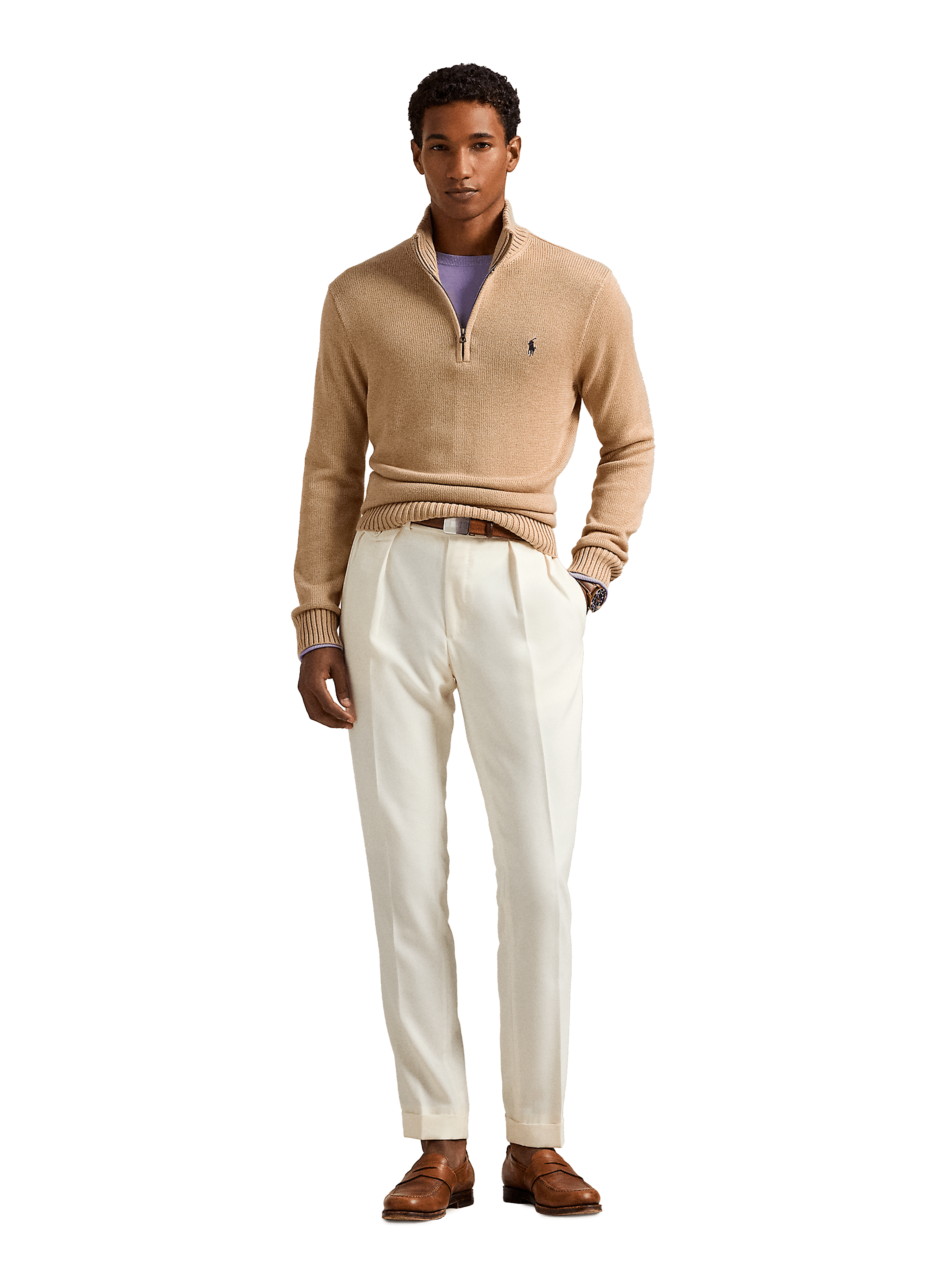 Trui met ritssluiting aan de kraag | Bruin POLO RALPH LAUREN Heren