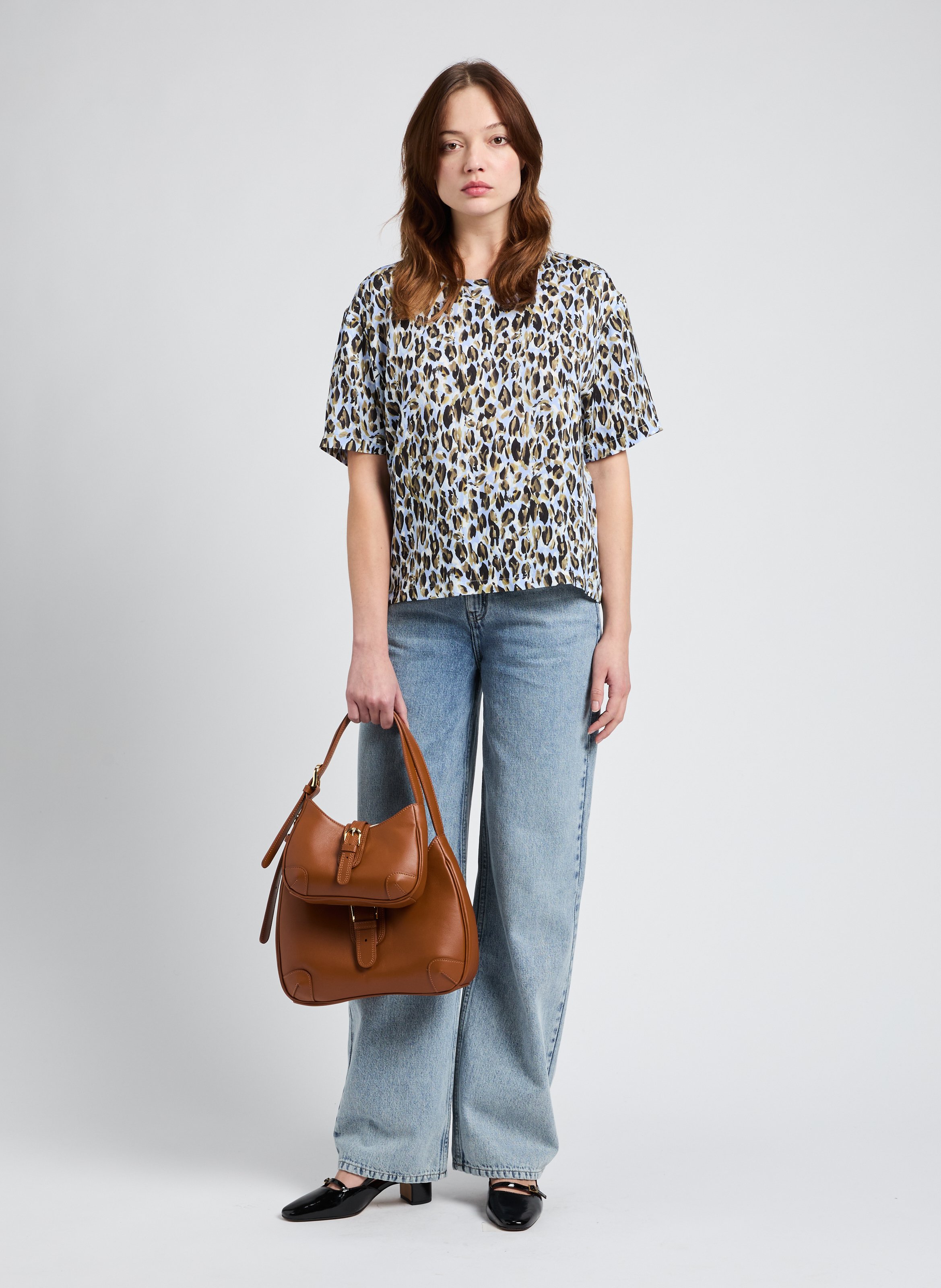 Sac à main Flo en cuir SAISON 1865 Marron