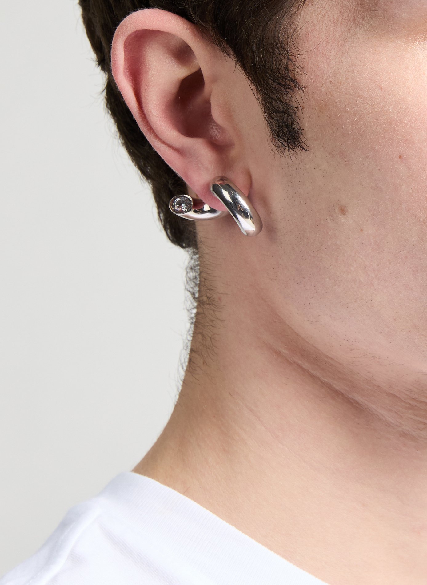 Clear Blown Peekaboo Earring ALAN CROCETTI Silver