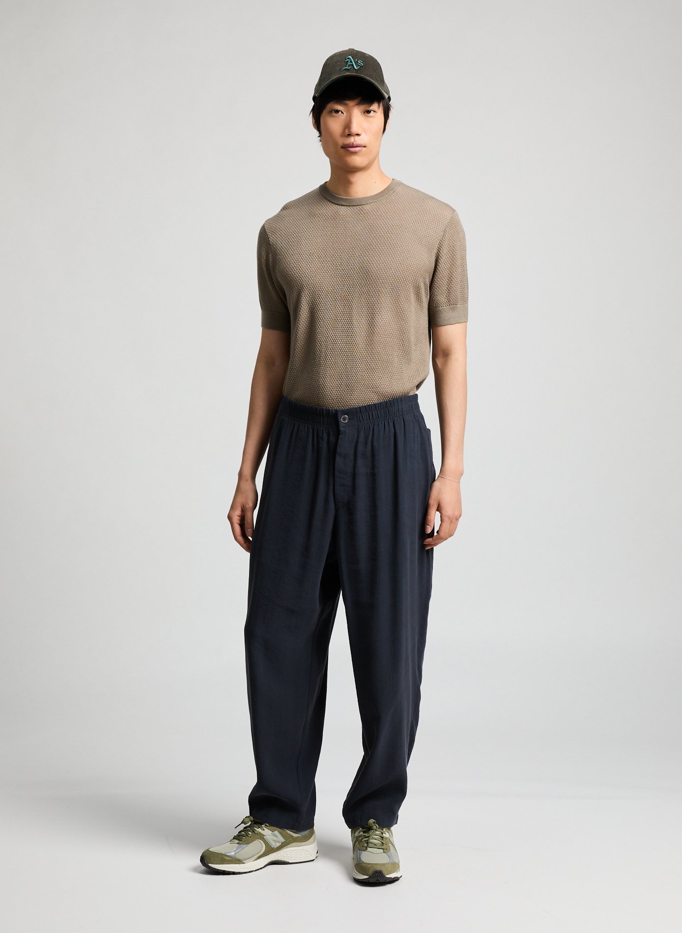 Flowing straight-leg trousers EMPORIO ARMANI Blue