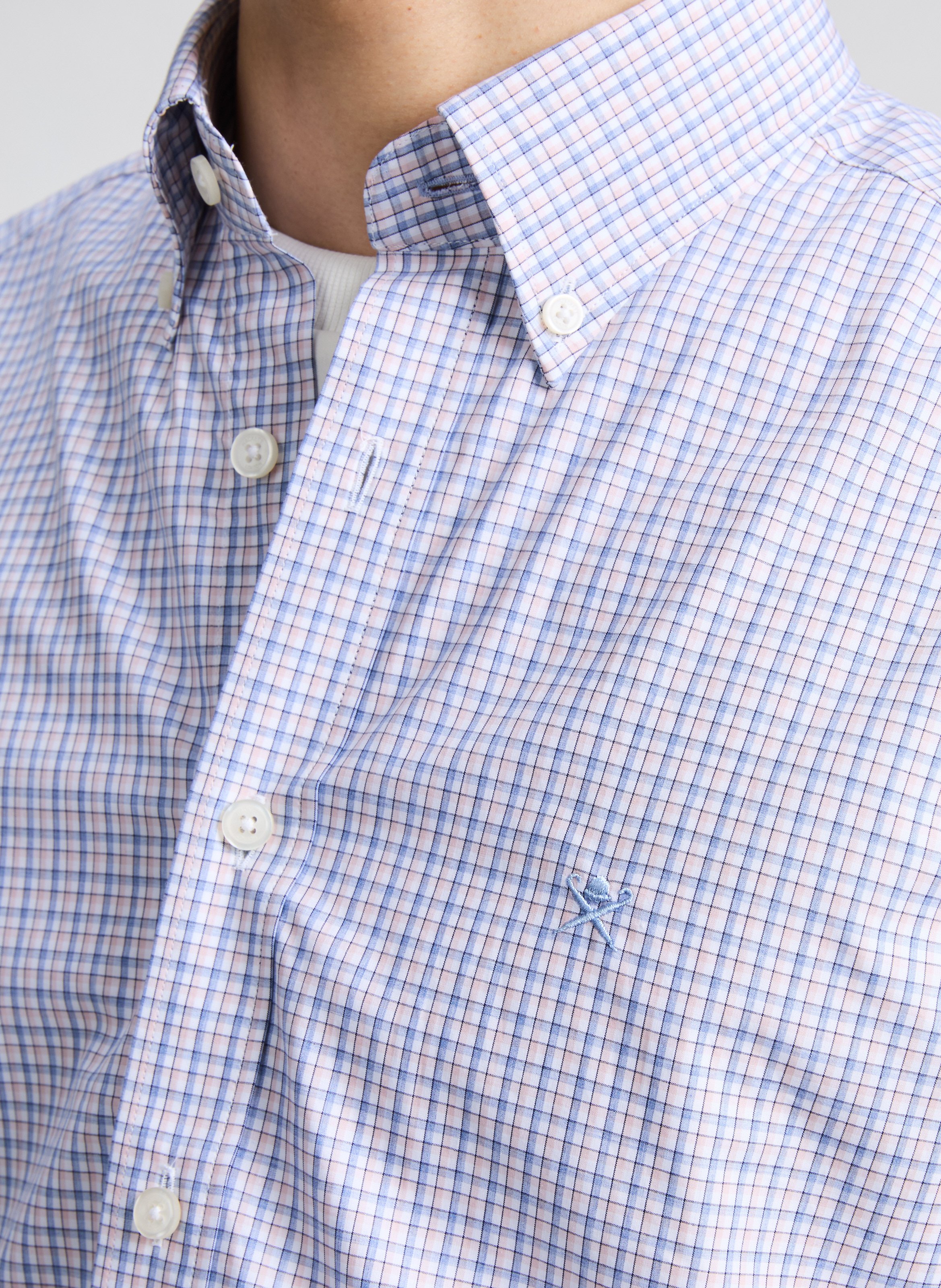 Chemise ajustée à imprimée en coton  HACKETT Rose