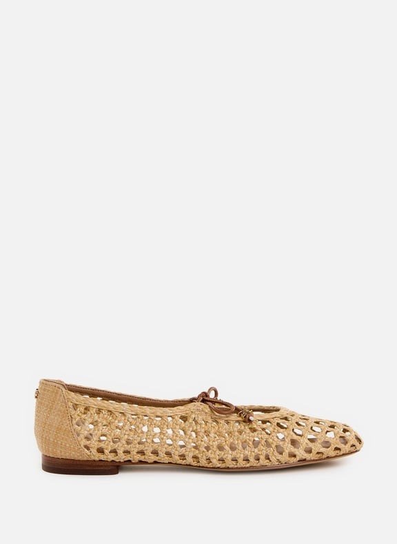 Ballerines en raphia tressé Marcie Beige by SAM EDELMAN SAM EDELMAN Ballerines en raphia tressé Marcie Beige