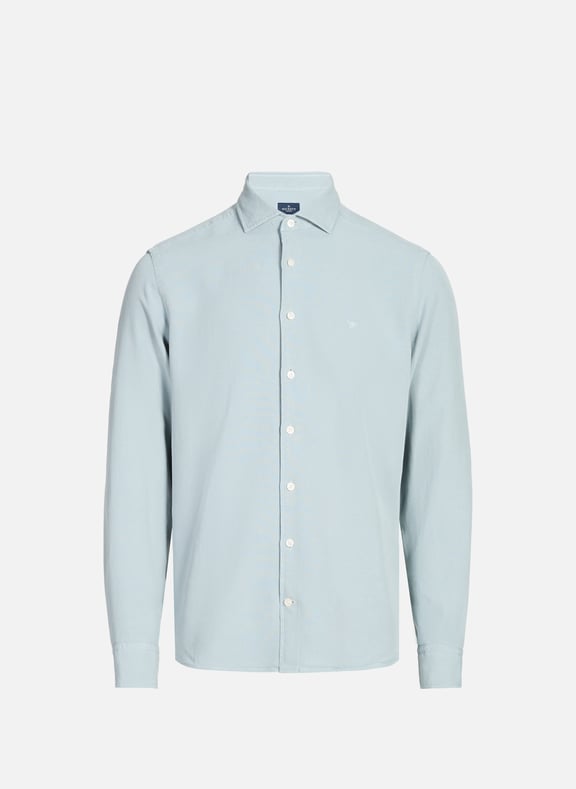 Chemise droite en lyocell Bleu by HACKETT HACKETT Chemise droite en lyocell Bleu