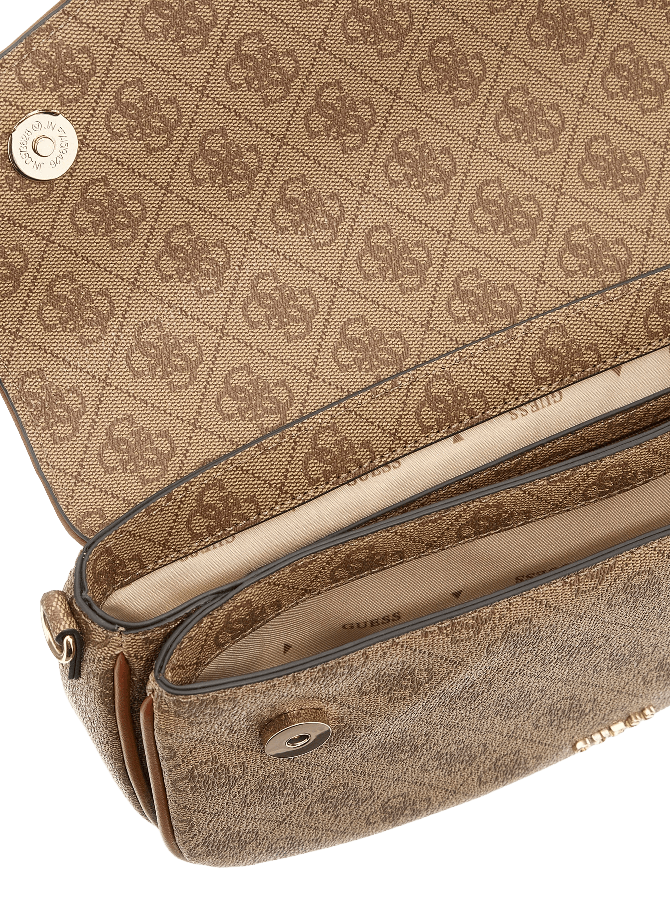 Logo shoulder bag GUESS Brown