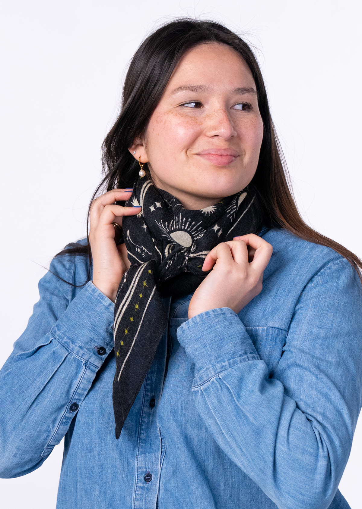 Foulard en laine madeleine BILLYBELT Noir