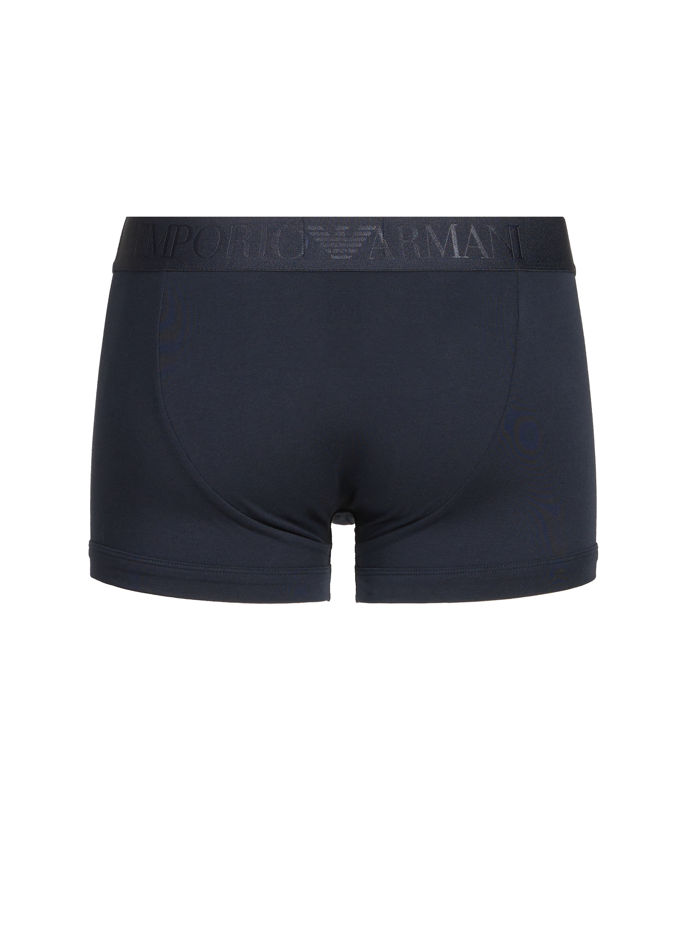 Solid color cotton blend boxer shorts EMPORIO ARMANI Blue