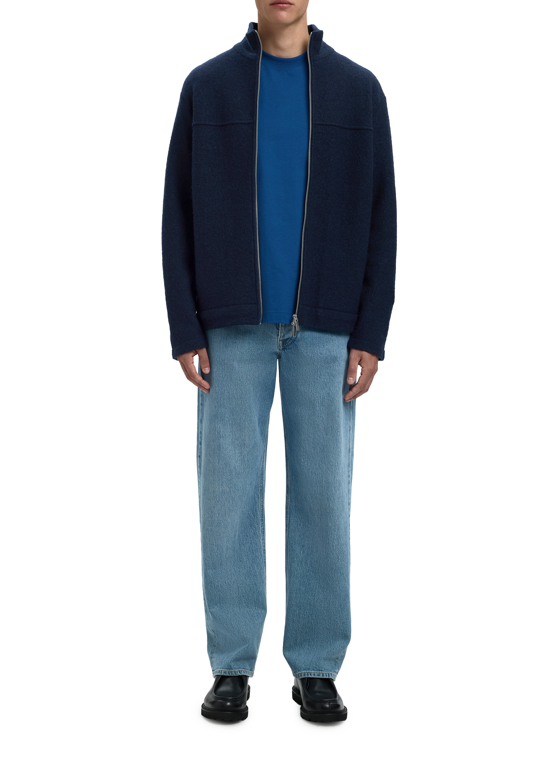 Double-breasted blazer SELECTED Blue