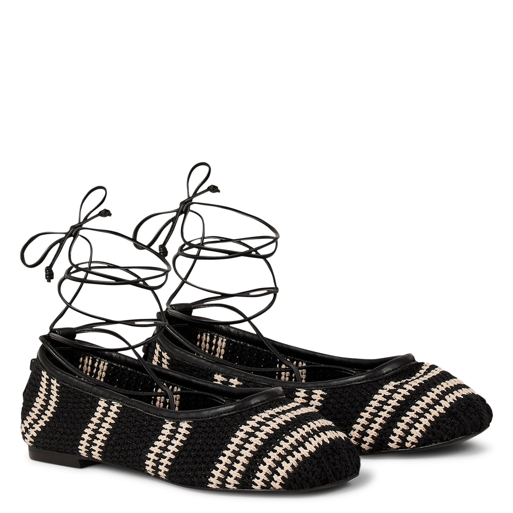Ballerines en coton coelia BA&SH Noir