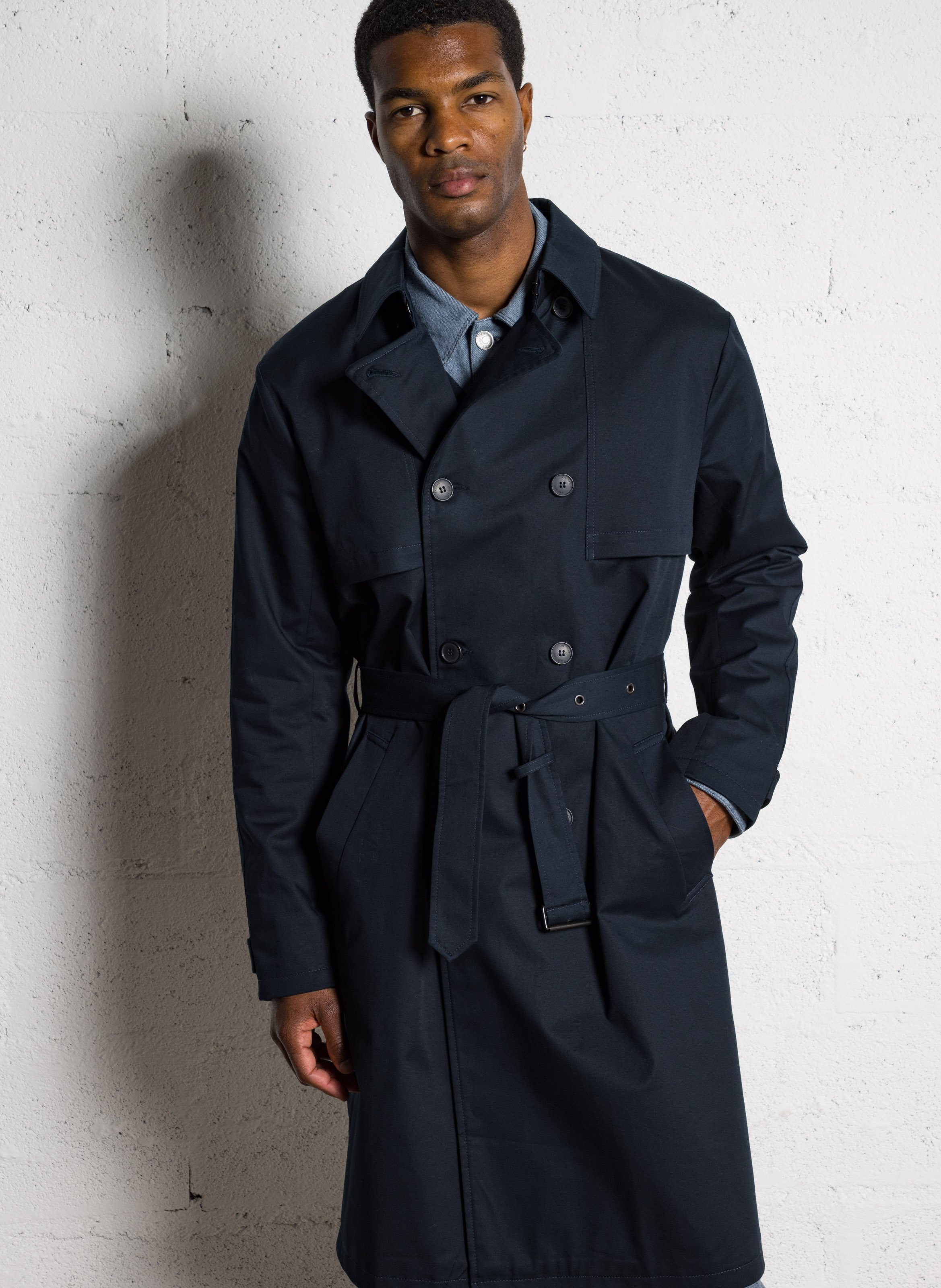 Trench en coton mélangé IKKS Bleu