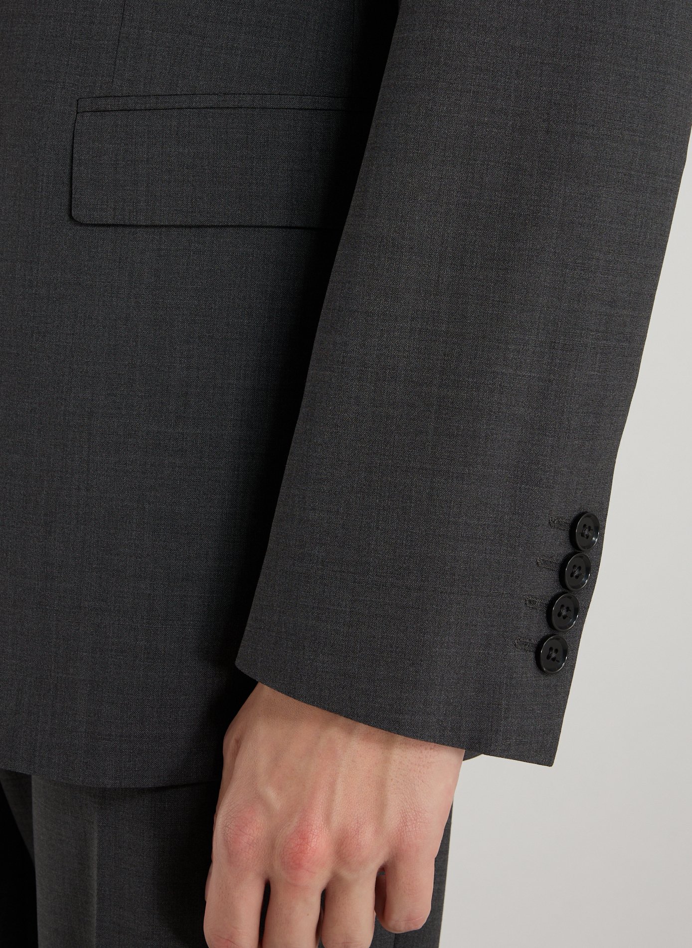 Veste de costumem en laine mélangée  AU PRINTEMPS PARIS Gris