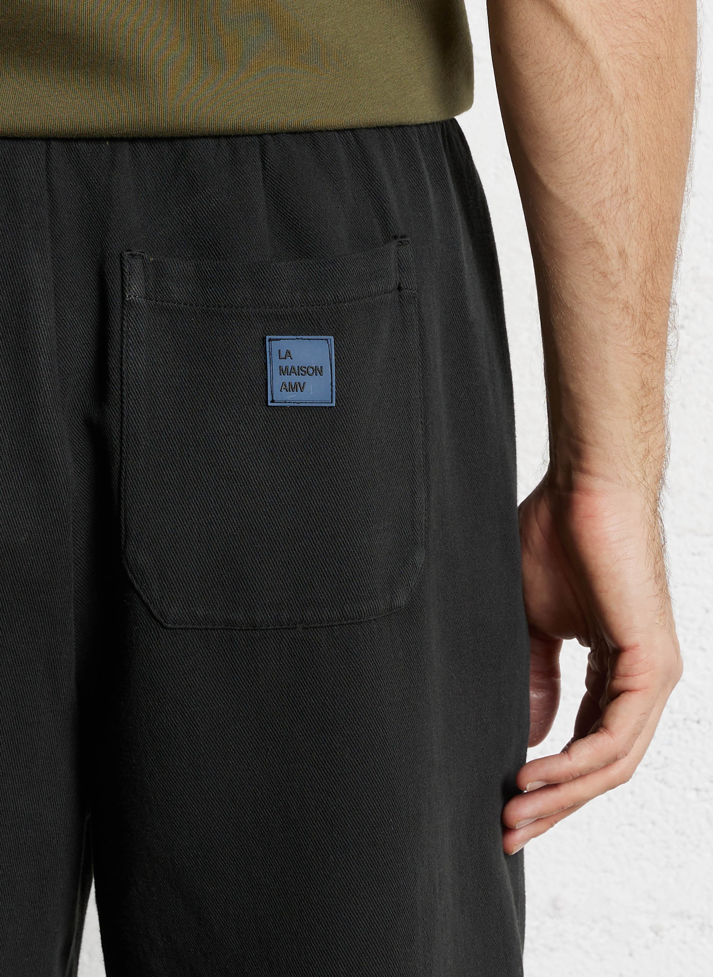 Jogging droit taille élastiquée uni afaz AMERICAN VINTAGE Noir