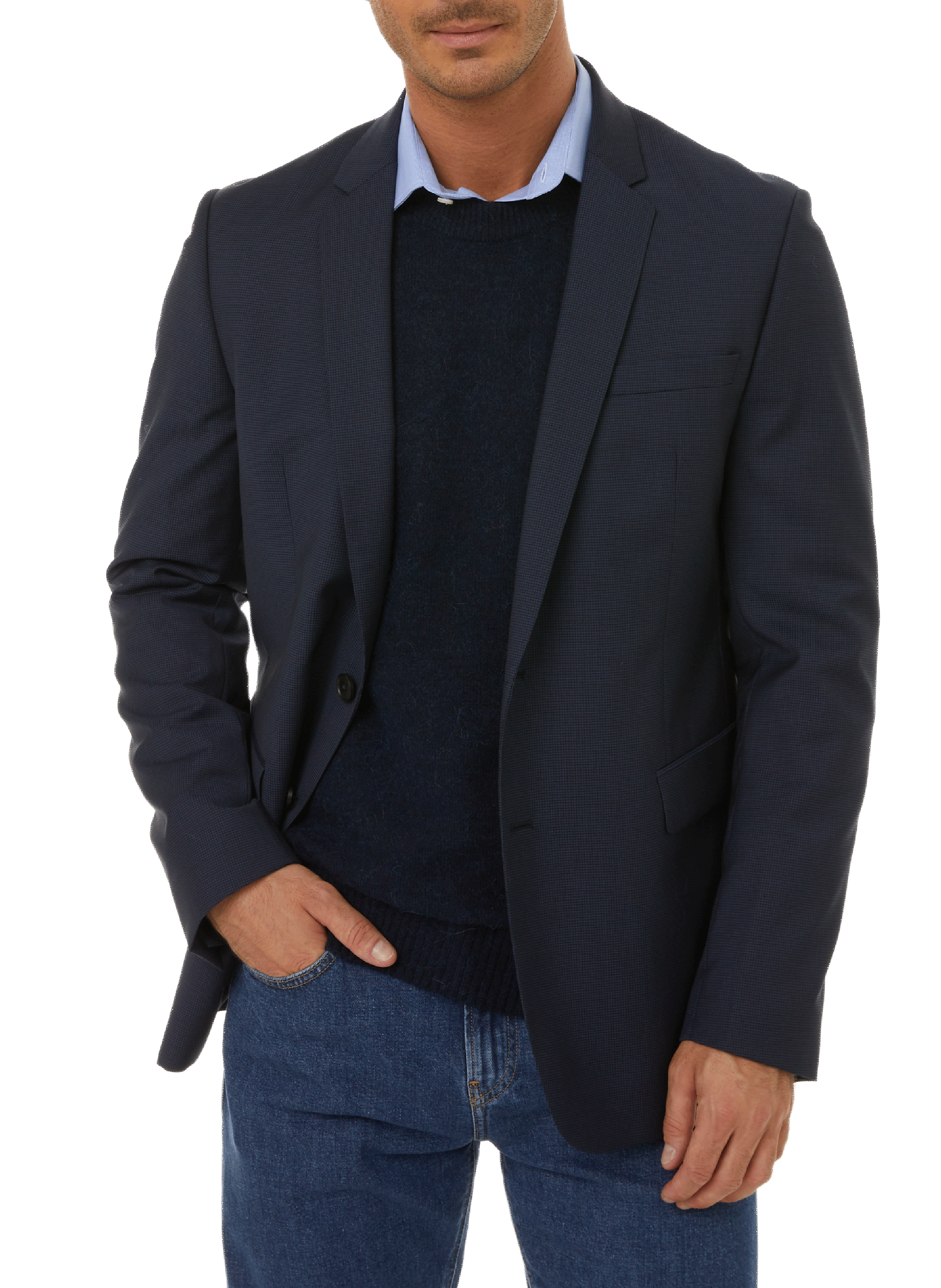 SAISON 1865 Veste de tailleur en laine  Bleu