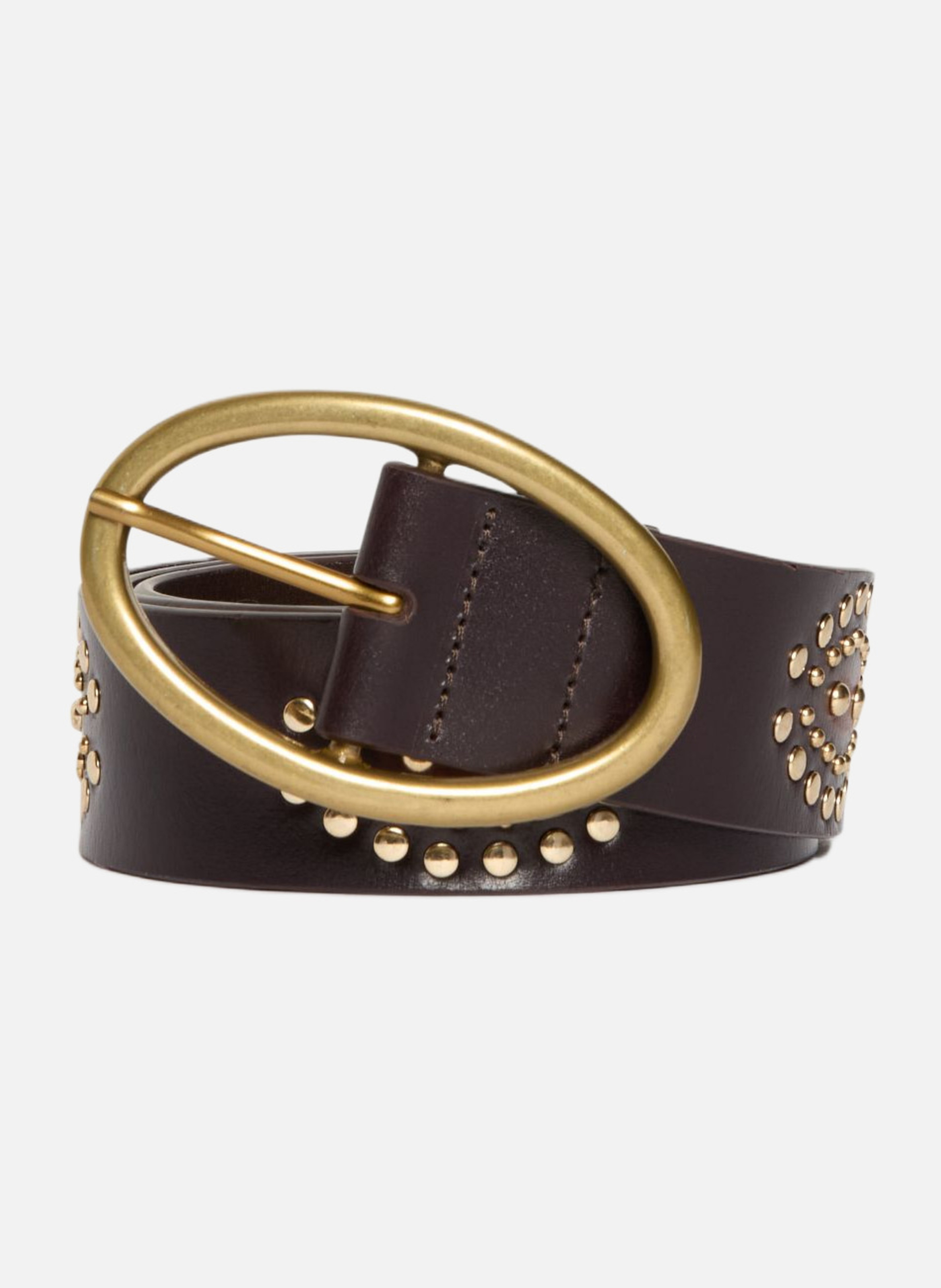 Ceinture iris en cuir 40mmm VANESSA BRUNO Rouge