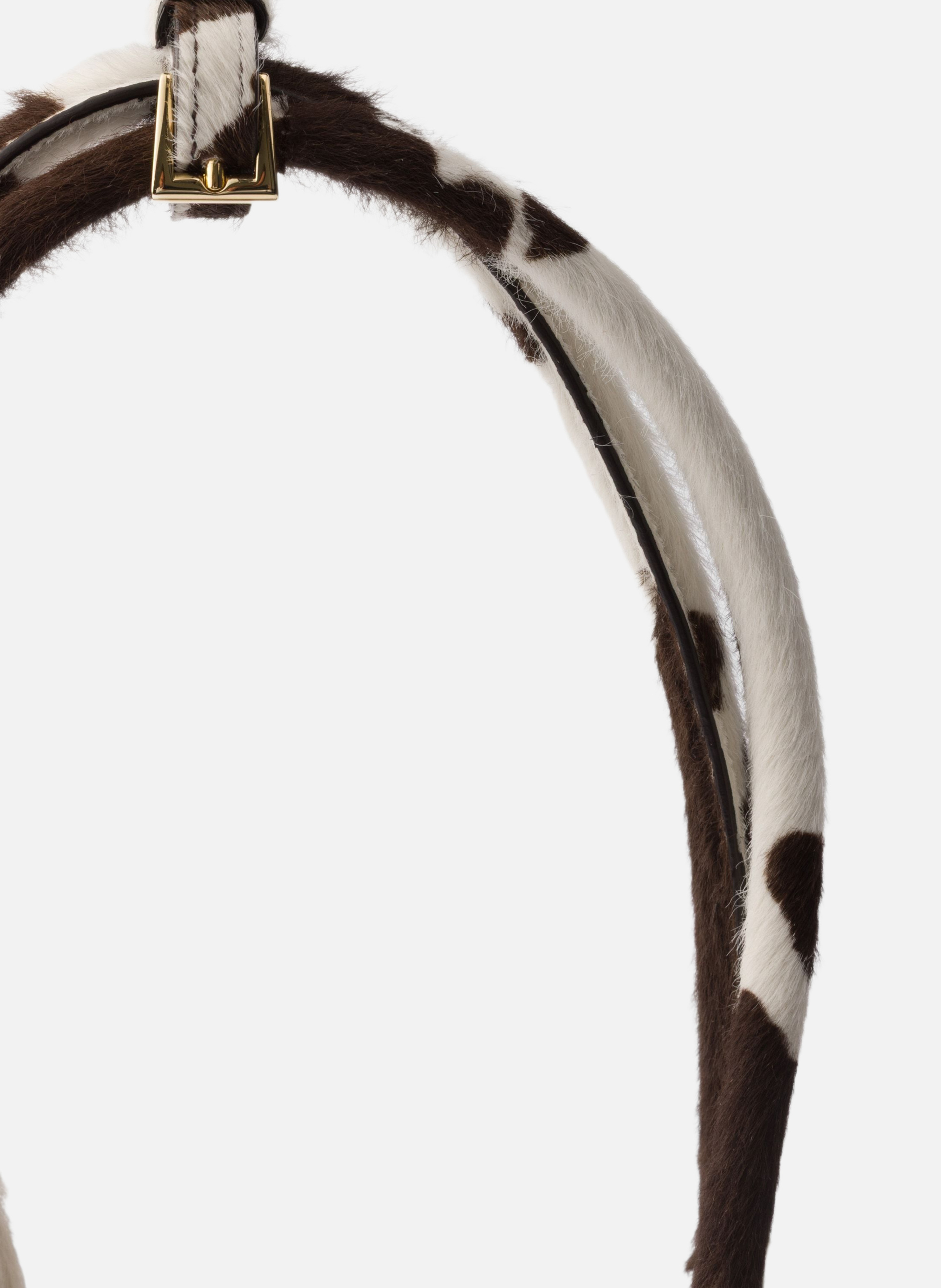 Sac à main prada bonnie en cuir imprimé de taille PRADA Blanc