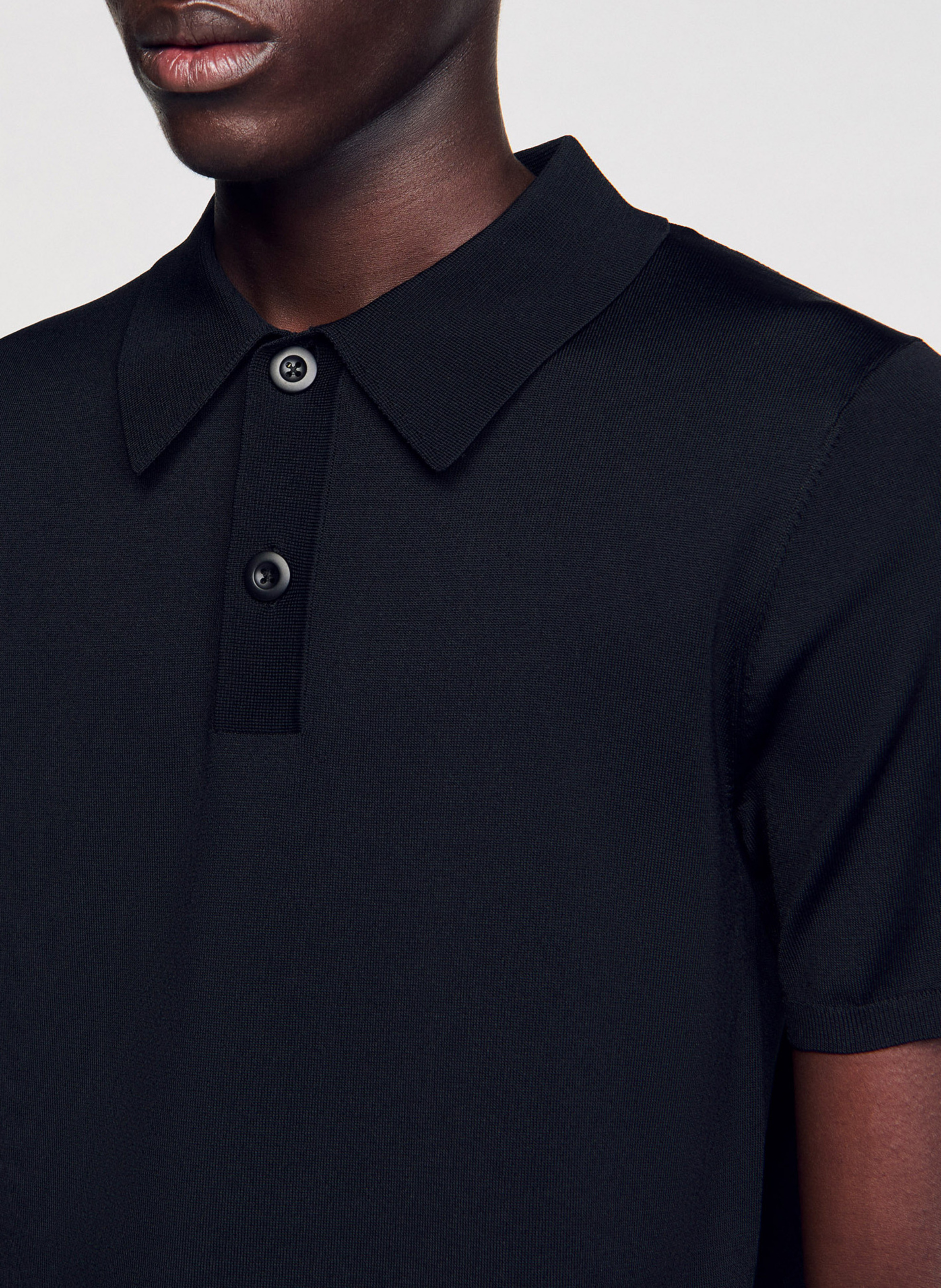 Polo regular fit SANDRO Noir