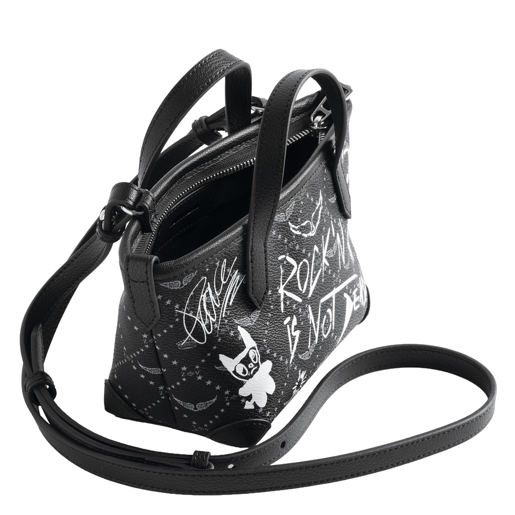 Petit sac cabas bandoulière imprimé z shopper ZADIG&VOLTAIRE Noir