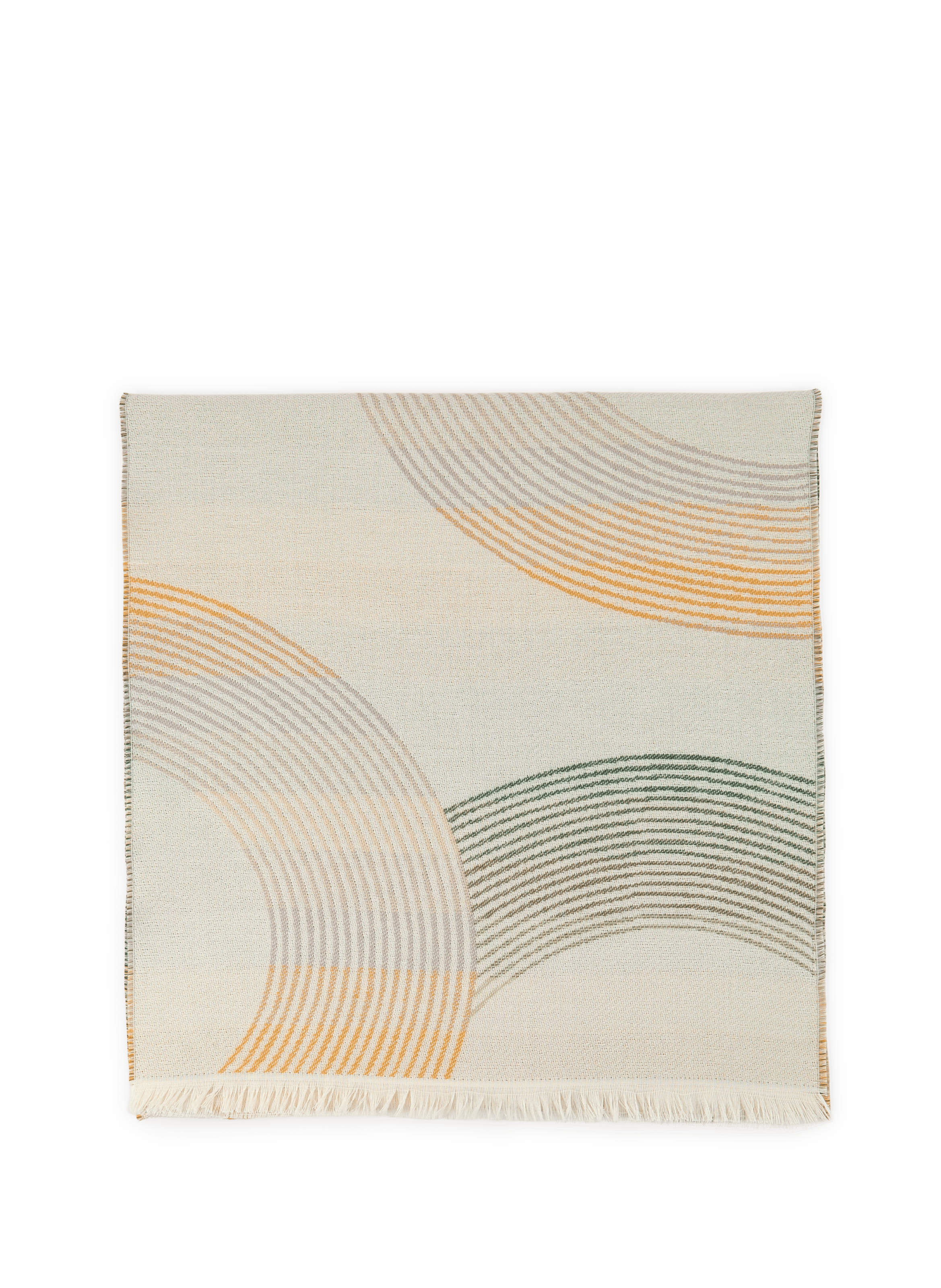 Cotton Decorative Stole AU PRINTEMPS PARIS Green