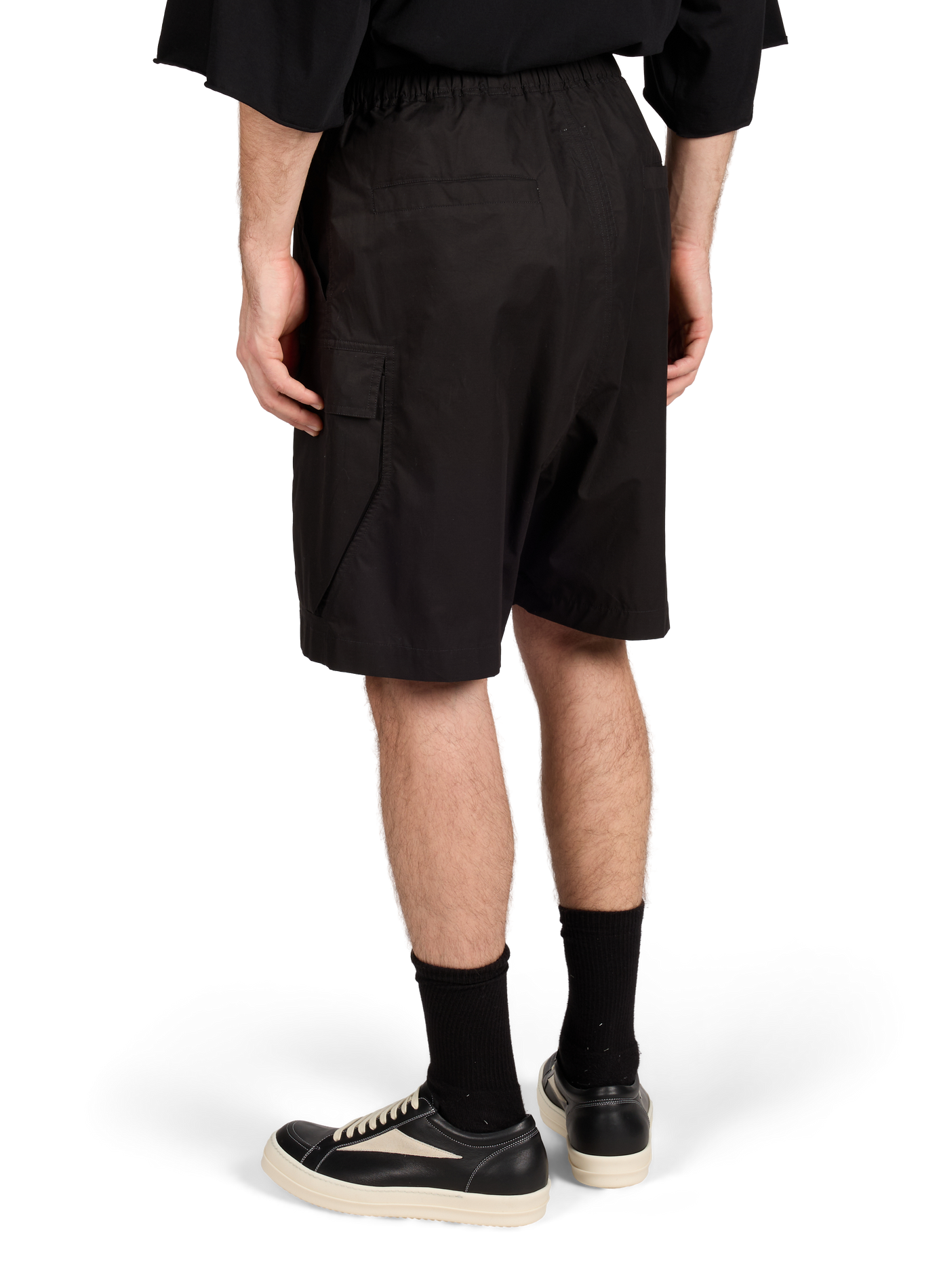 Cotton cargo shorts RICK OWENS Black