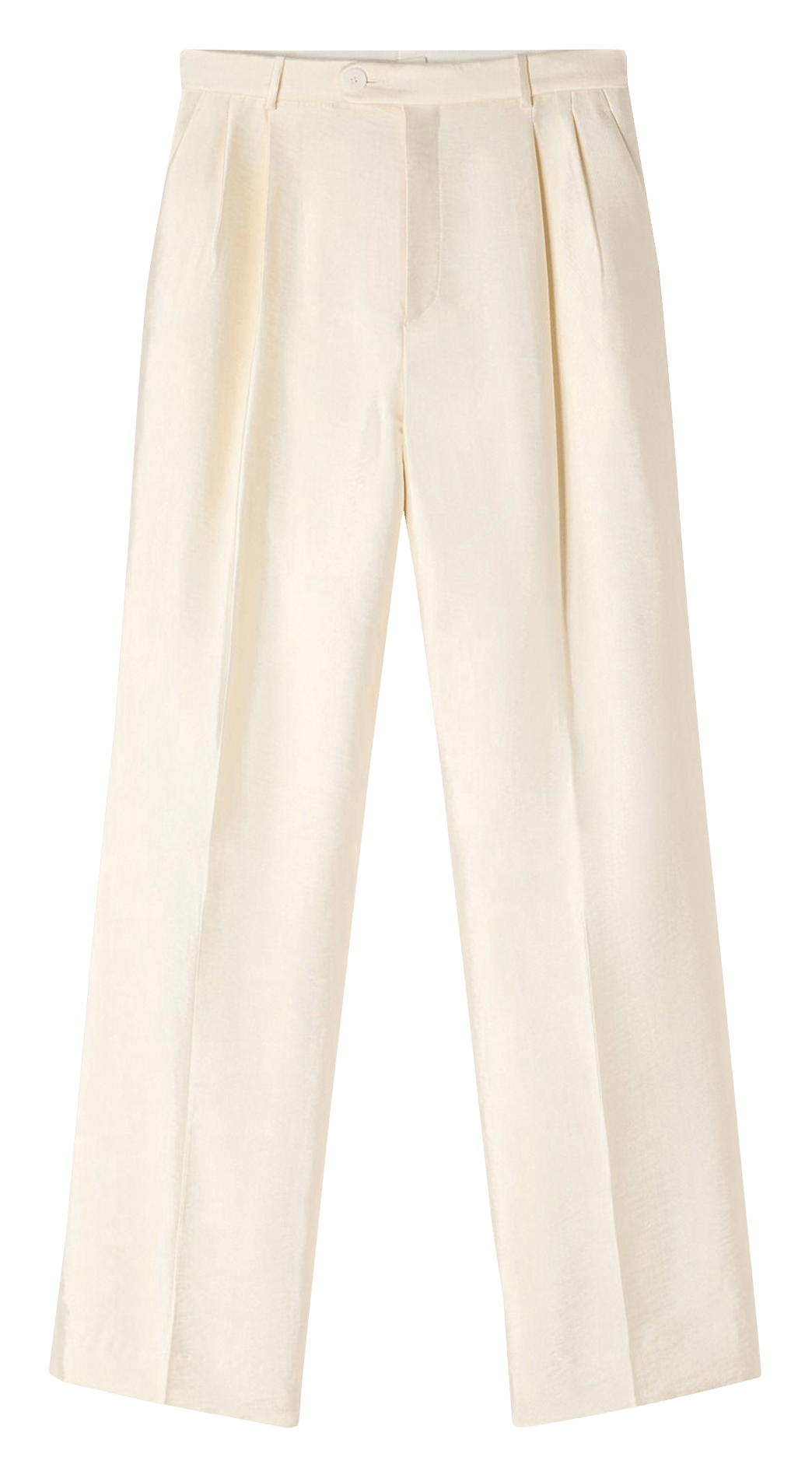 Pantalon large coton mélangé SANDRO Beige