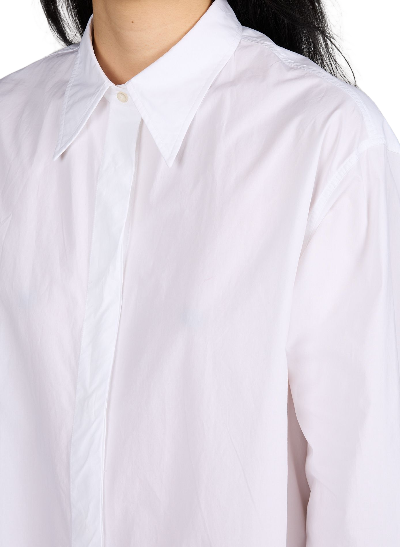 Long cotton shirt dress OFFICINE GENERALE White