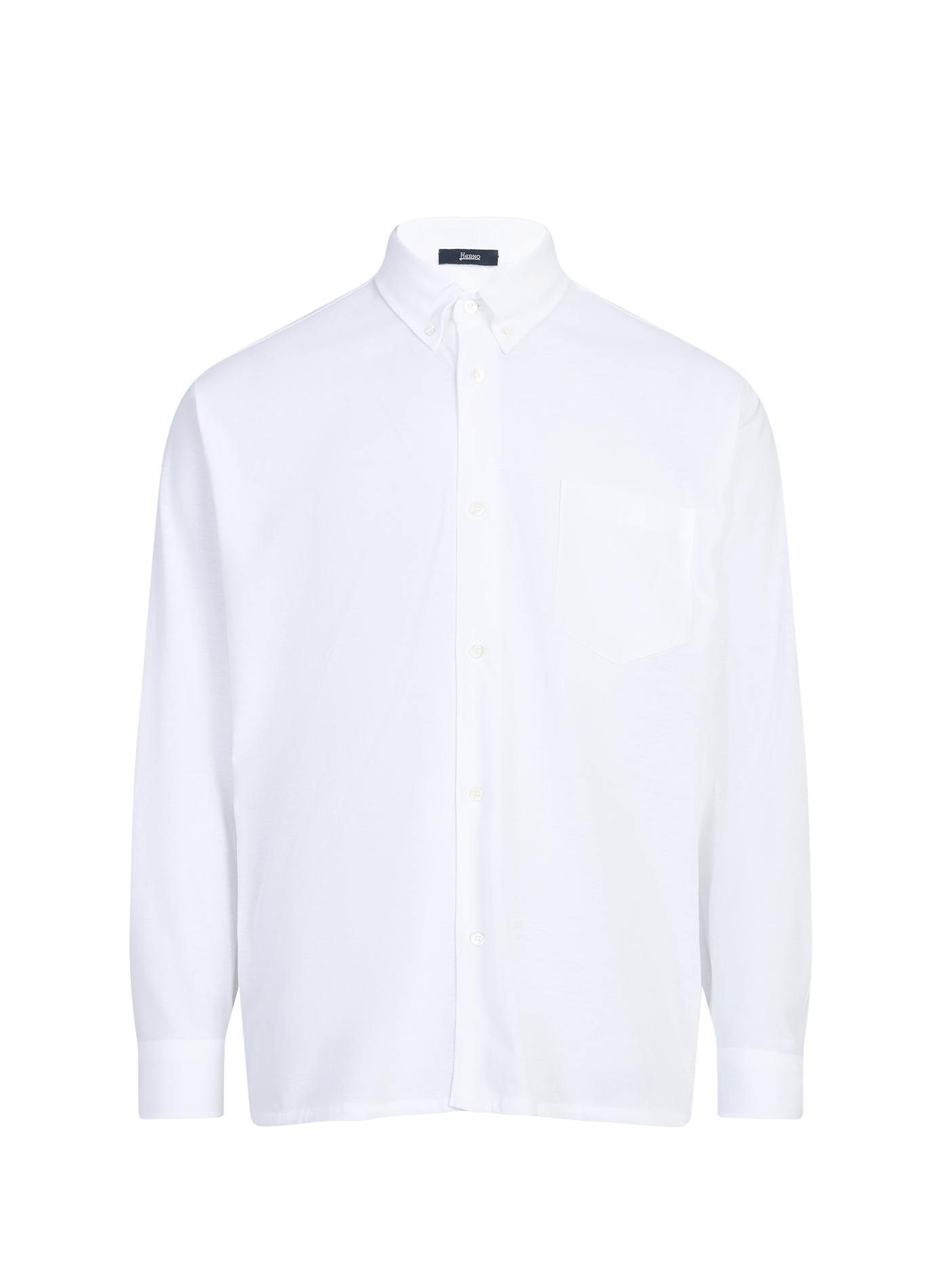 Effen overhemd met Amerikaanse kraag HERNO Wit