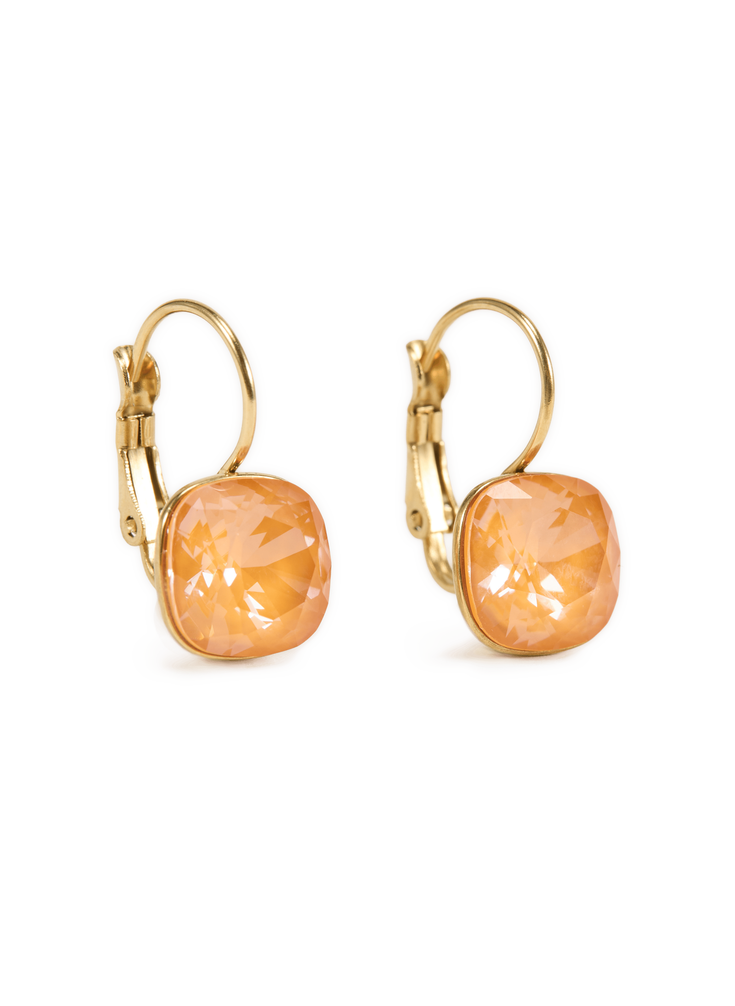Boucles d'oreilles cristal AU PRINTEMPS PARIS Orange